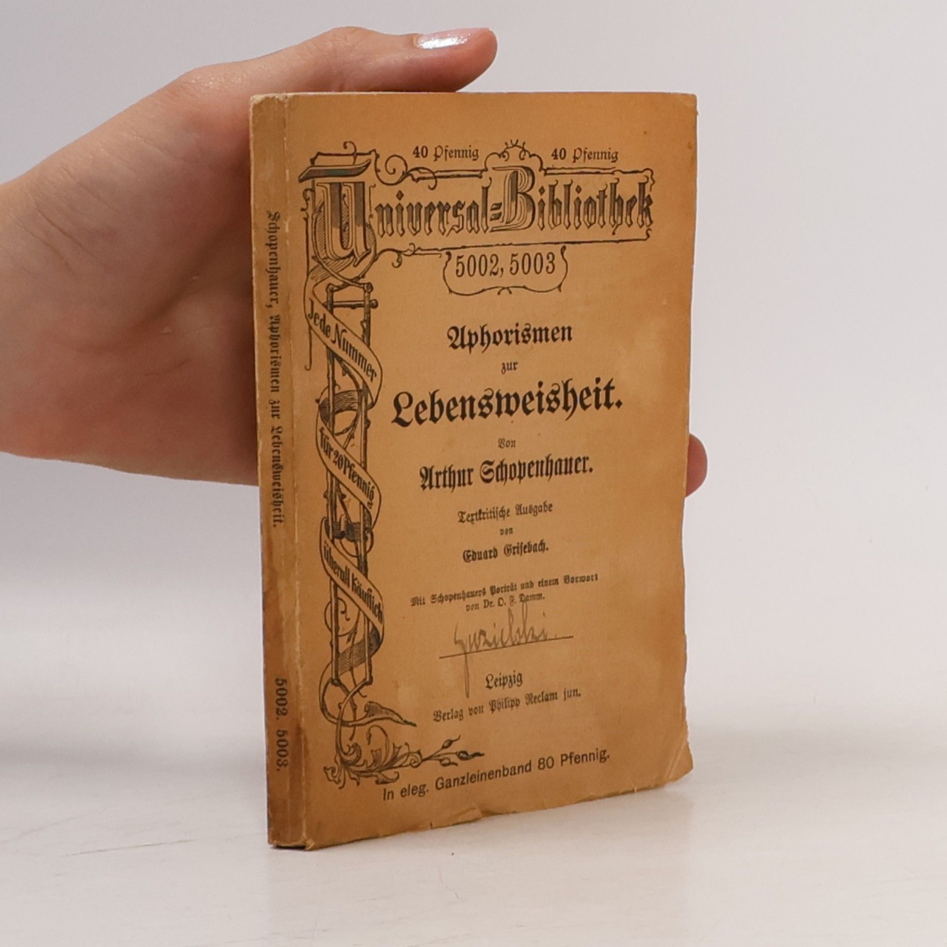 Arthur Schopenhauer Aphorismen zur Lebensweisheit