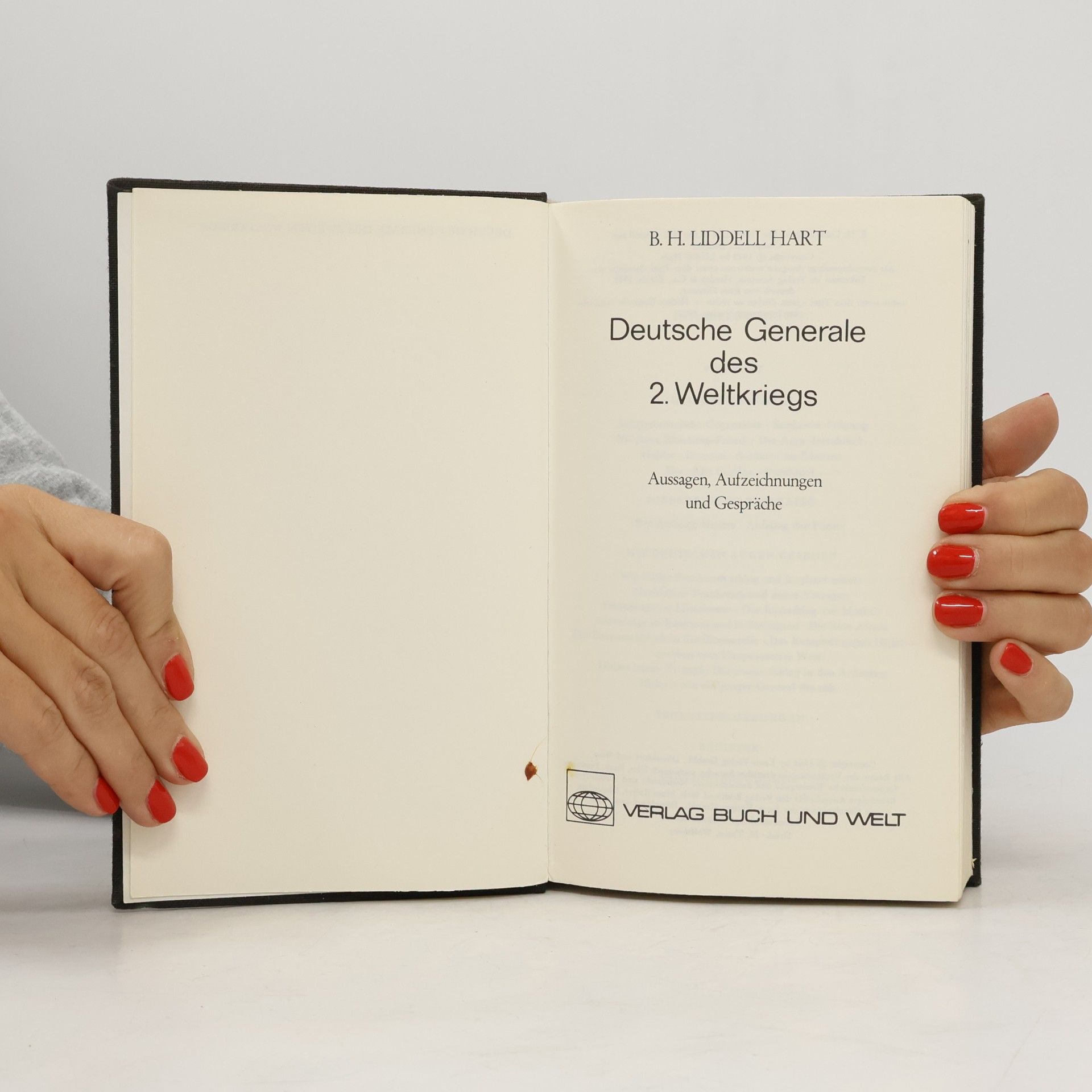 B. H. Liddell Hart Deutsche Generale des zweiten Weltkriegs