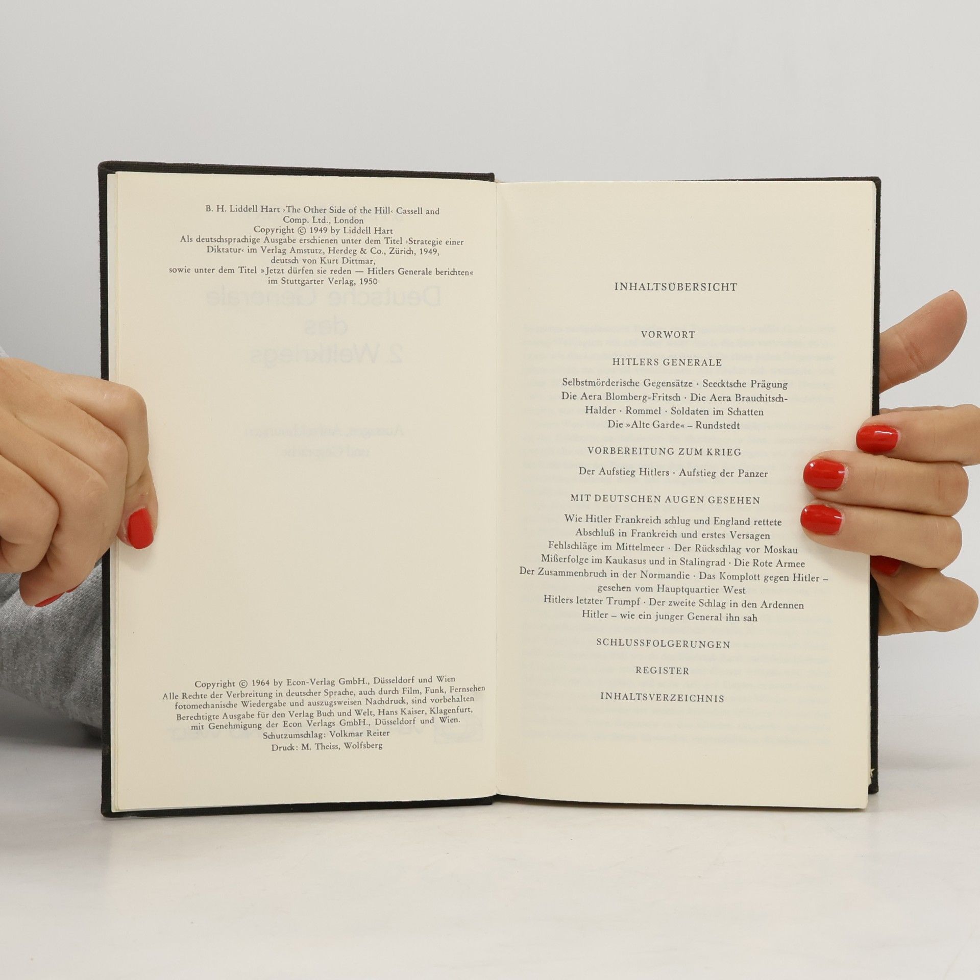 B. H. Liddell Hart Deutsche Generale des zweiten Weltkriegs