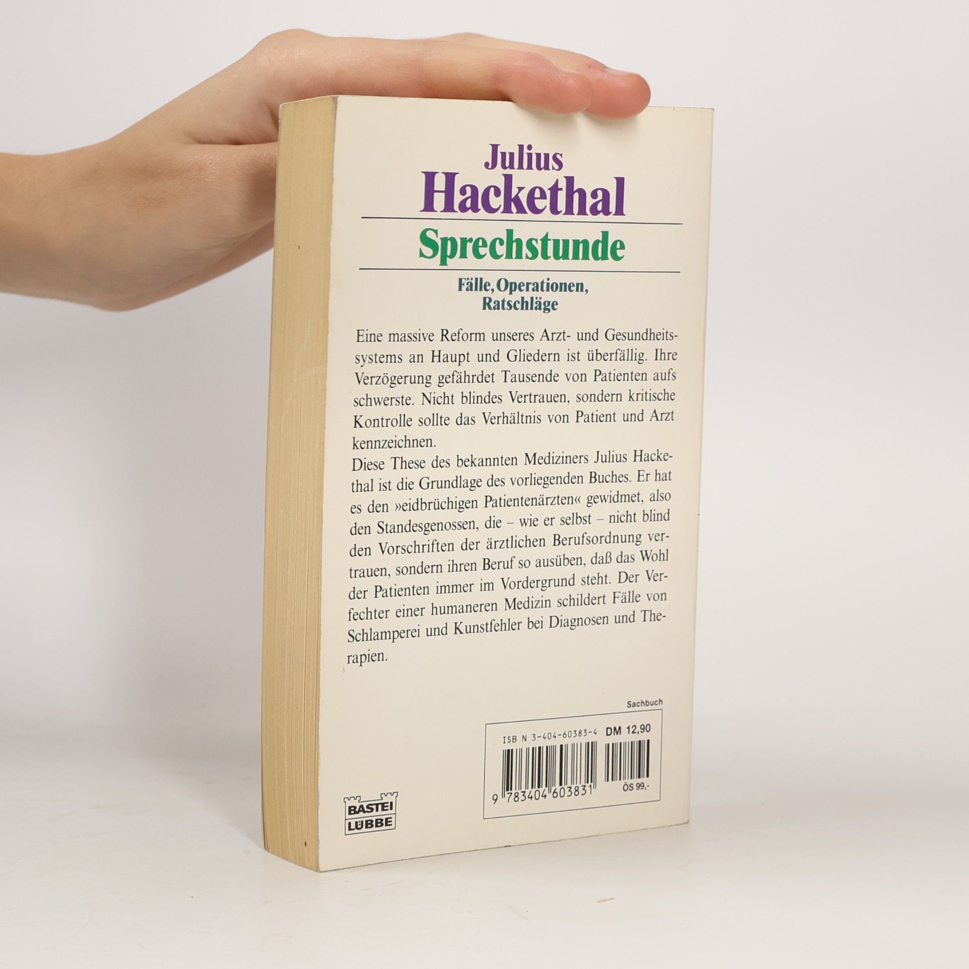 Julius Hackethal Sprechstunde