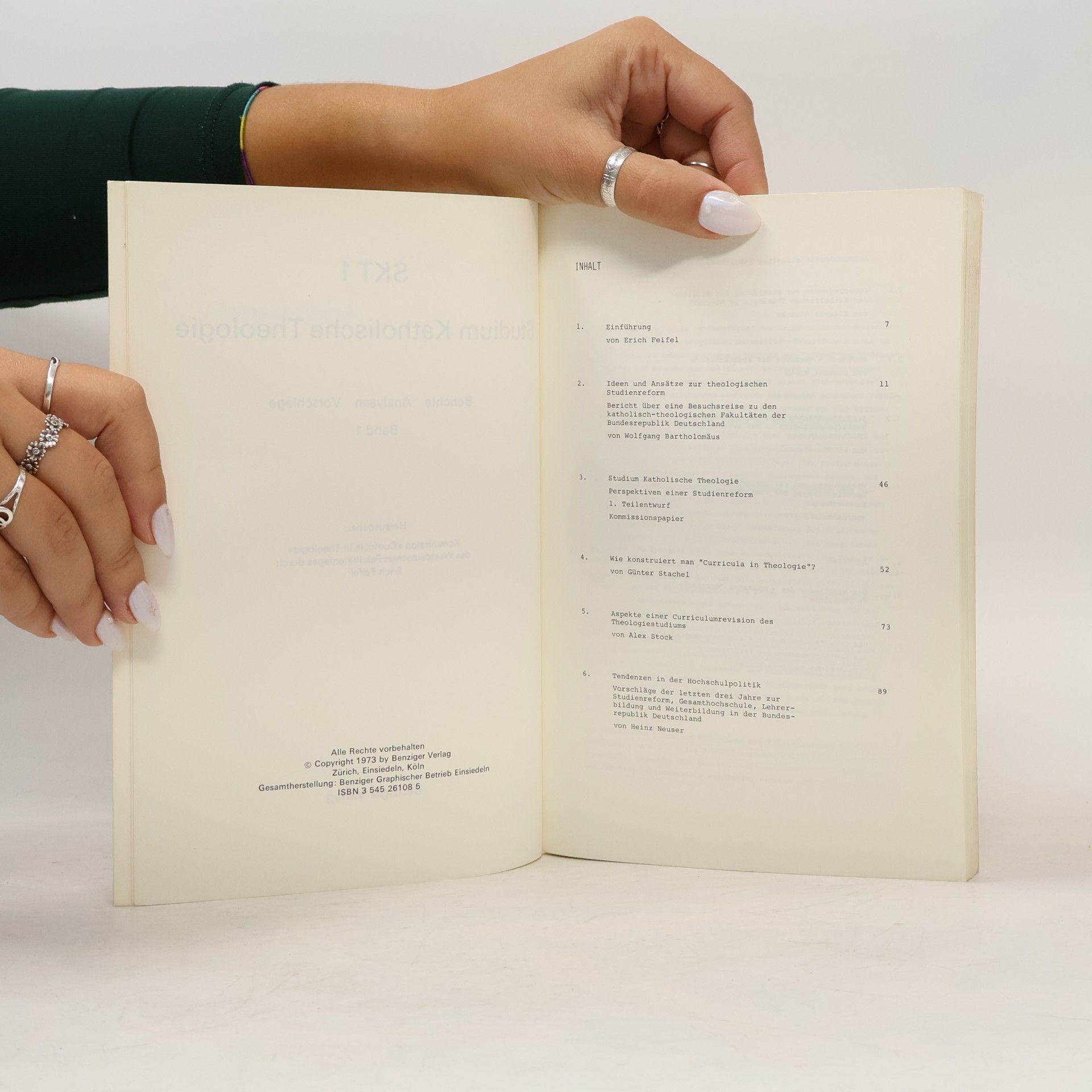Erich Feifel SKT Studium Katholische Theologie