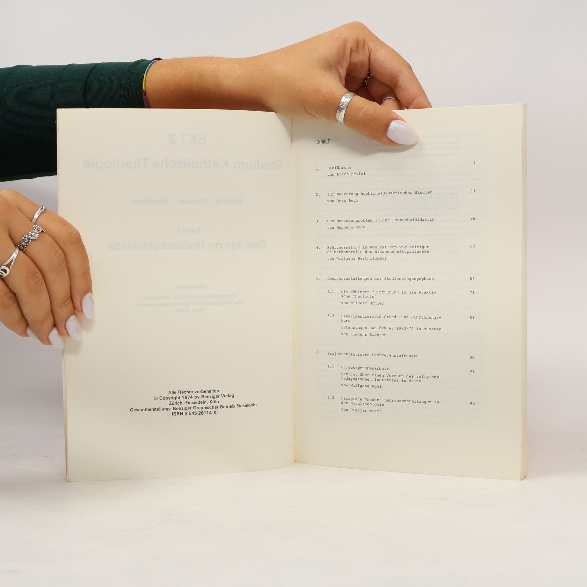 Kommission «Curricula in Theologie» des Westdeutschen Fakultätentages Studium Theologische Theologie - 2: Beiträge zur Hochschuldidaktik