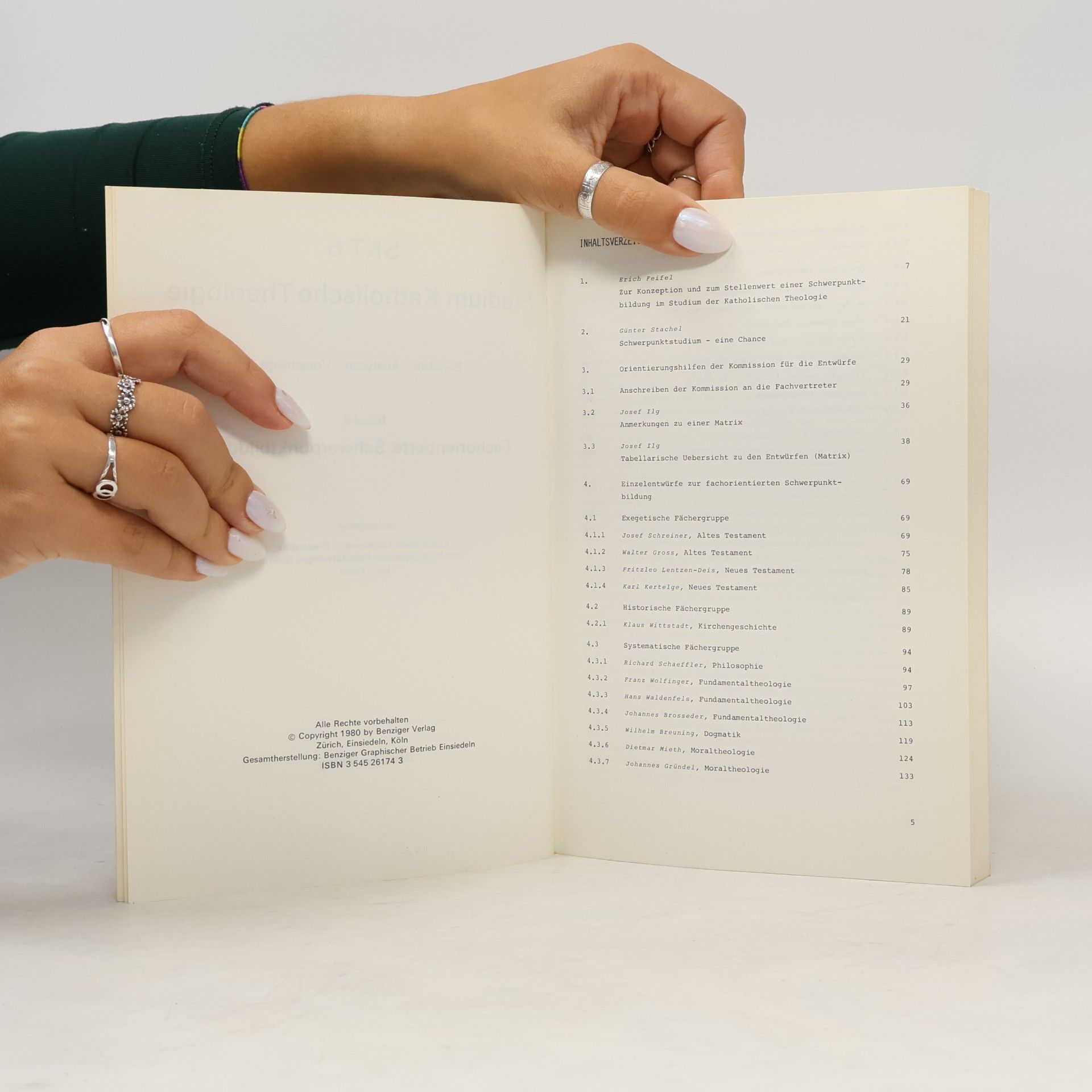 Kommission «Curricula in Theologie» des Westdeutschen Fakultätentages SKT Studium Katholische Theologie - 6: Fachorientierte Schwerpunktbildung