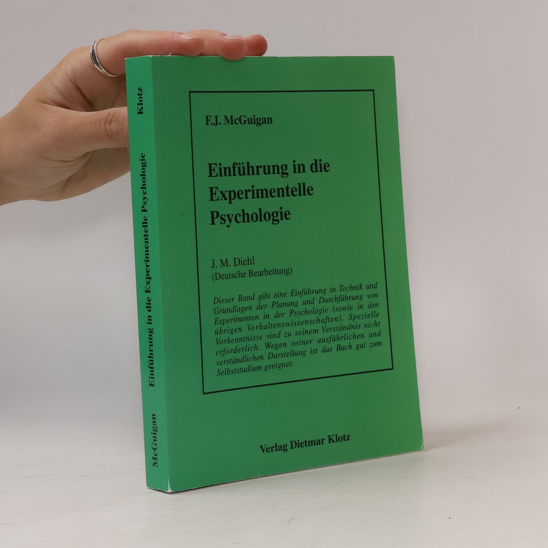 Frank J. McGuigan Einführung in die experimentelle Psychologie