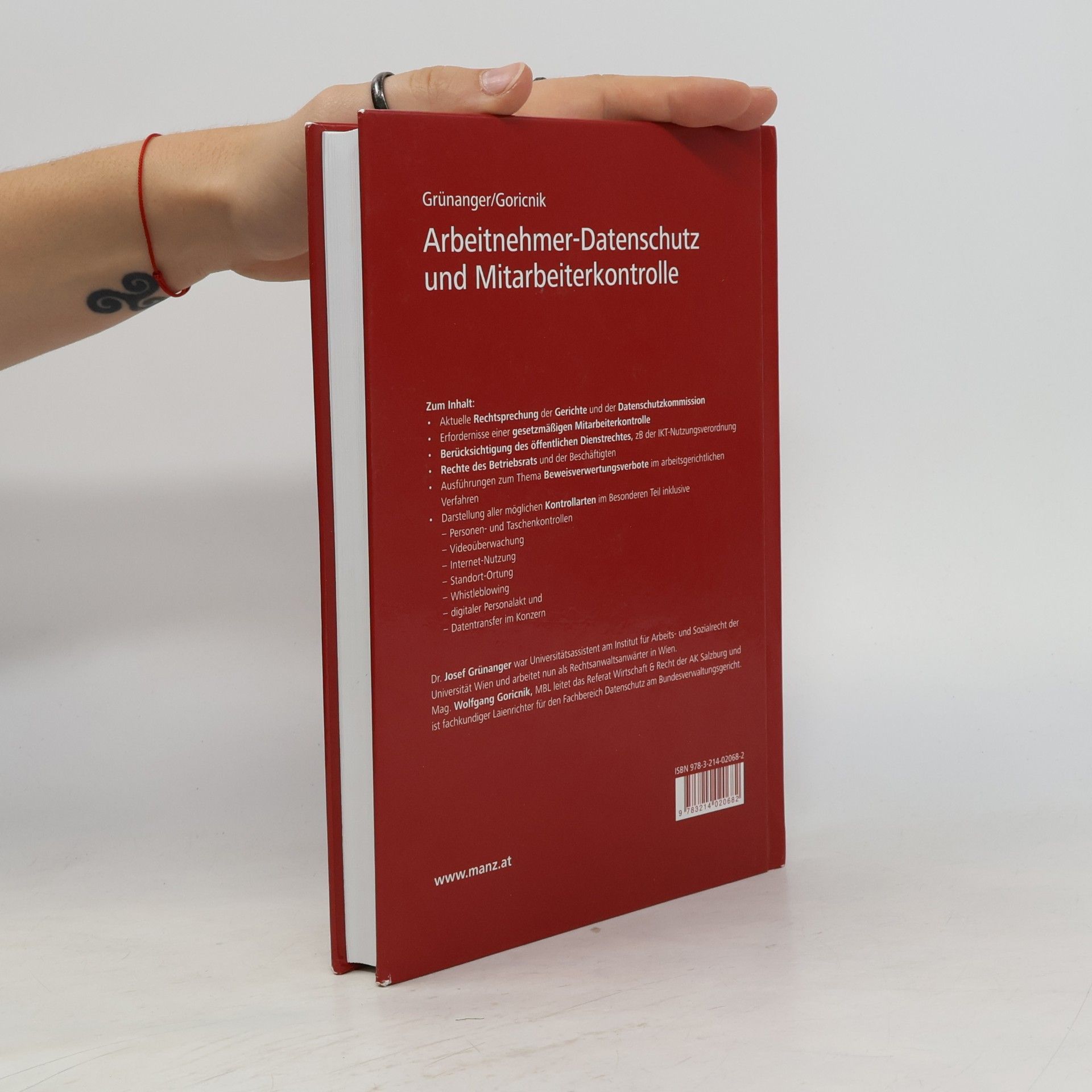 Josef Grünanger Arbeitnehmer-Datenschutz und Mitarbeiterkontrolle
