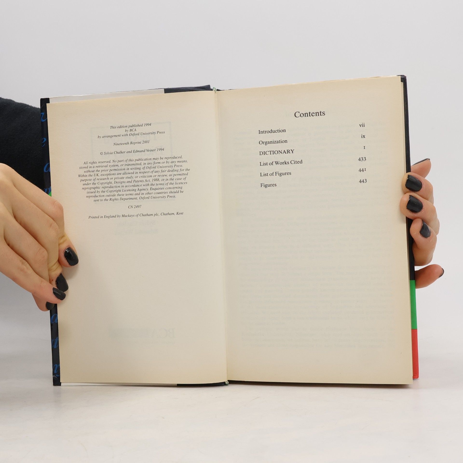 Sylvia Chalker The Oxford Dictionary of English Grammar