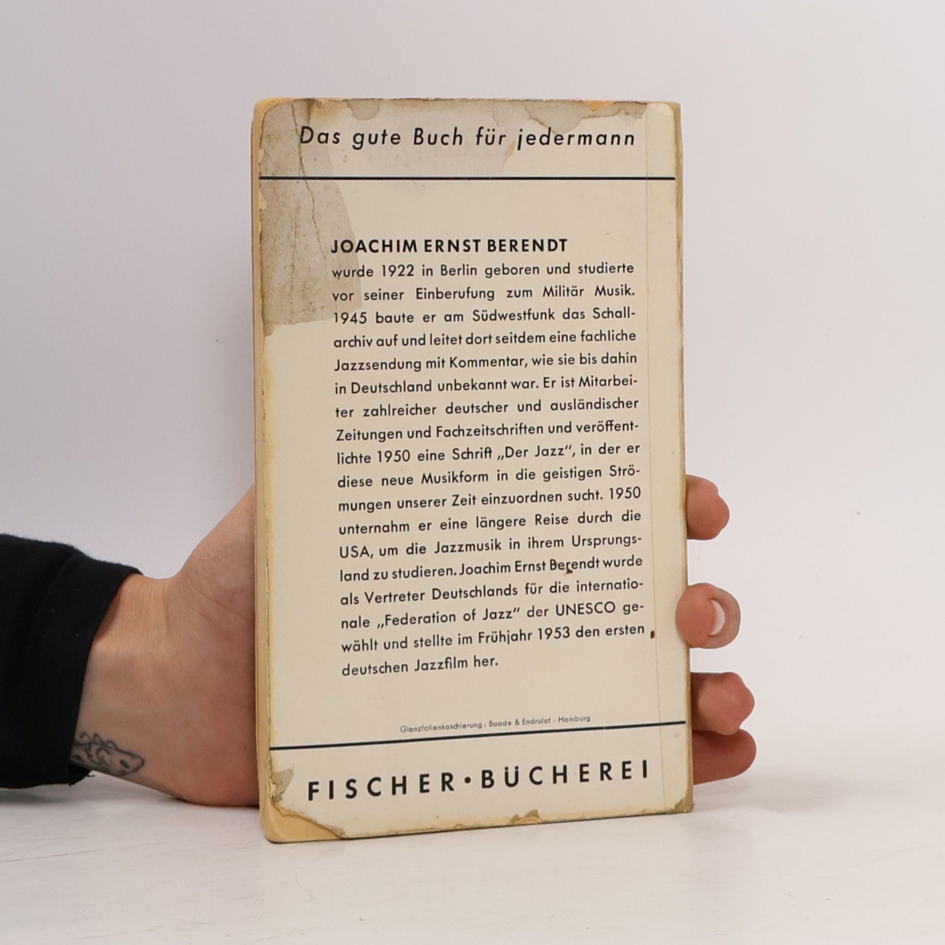Joachim Ernst Berendt Das Jazzbuch