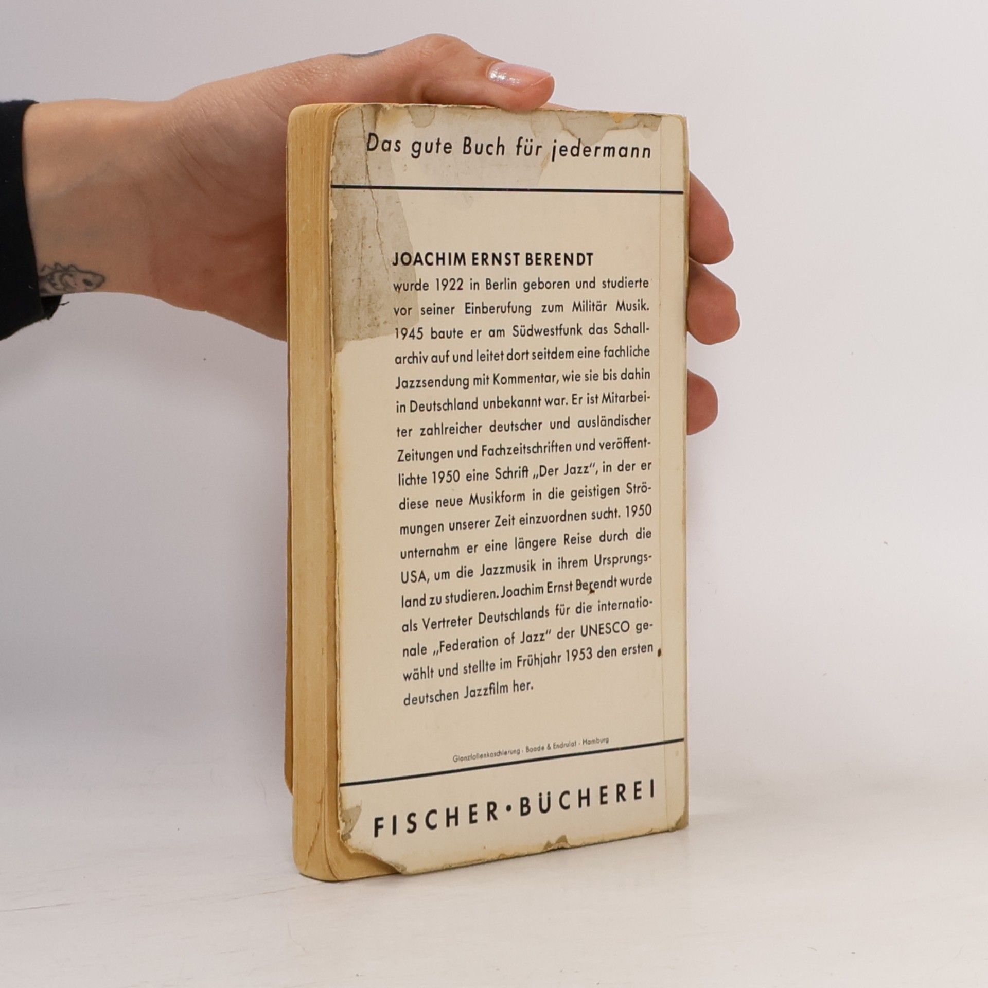 Joachim Ernst Berendt Das Jazzbuch