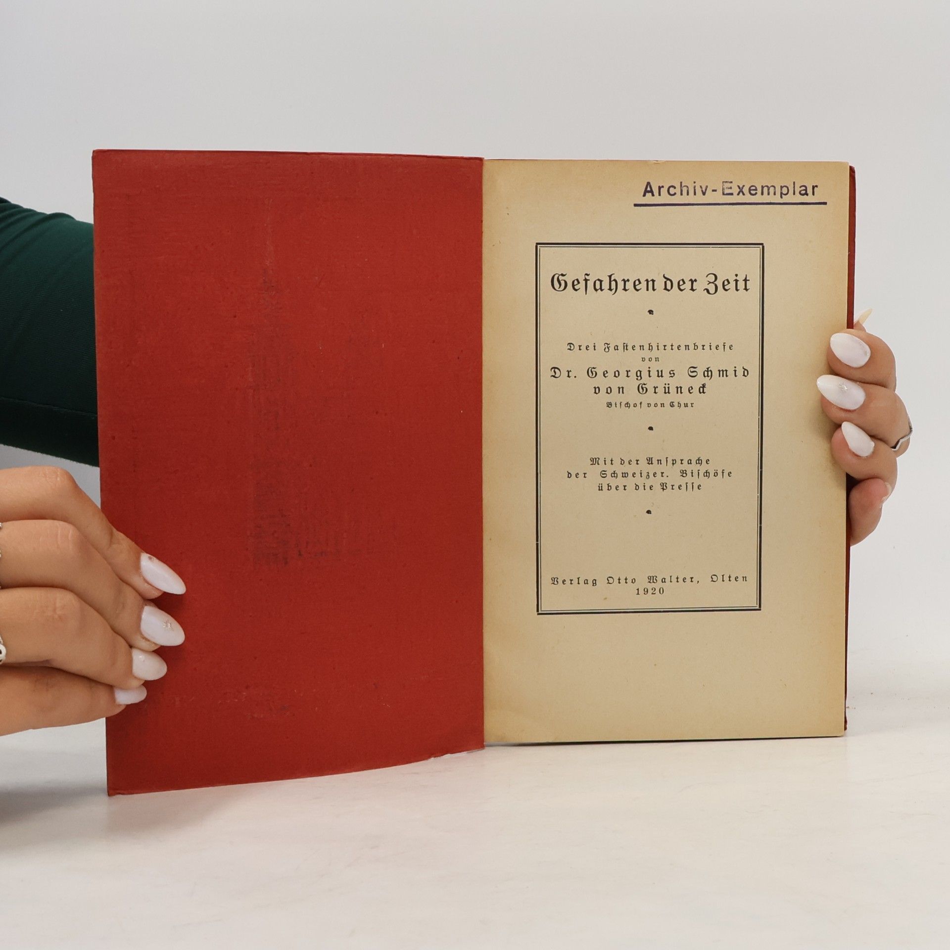 Dr. Georgius Schmid Von Grüneck Gefahren der Zeit