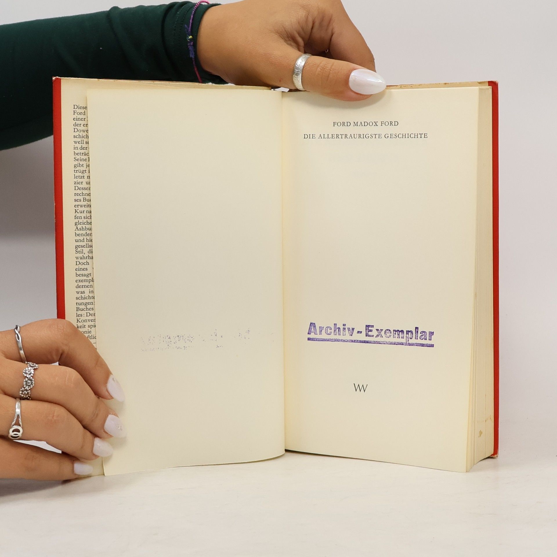 Ford Madox Ford Die allertraurigste Geschichte