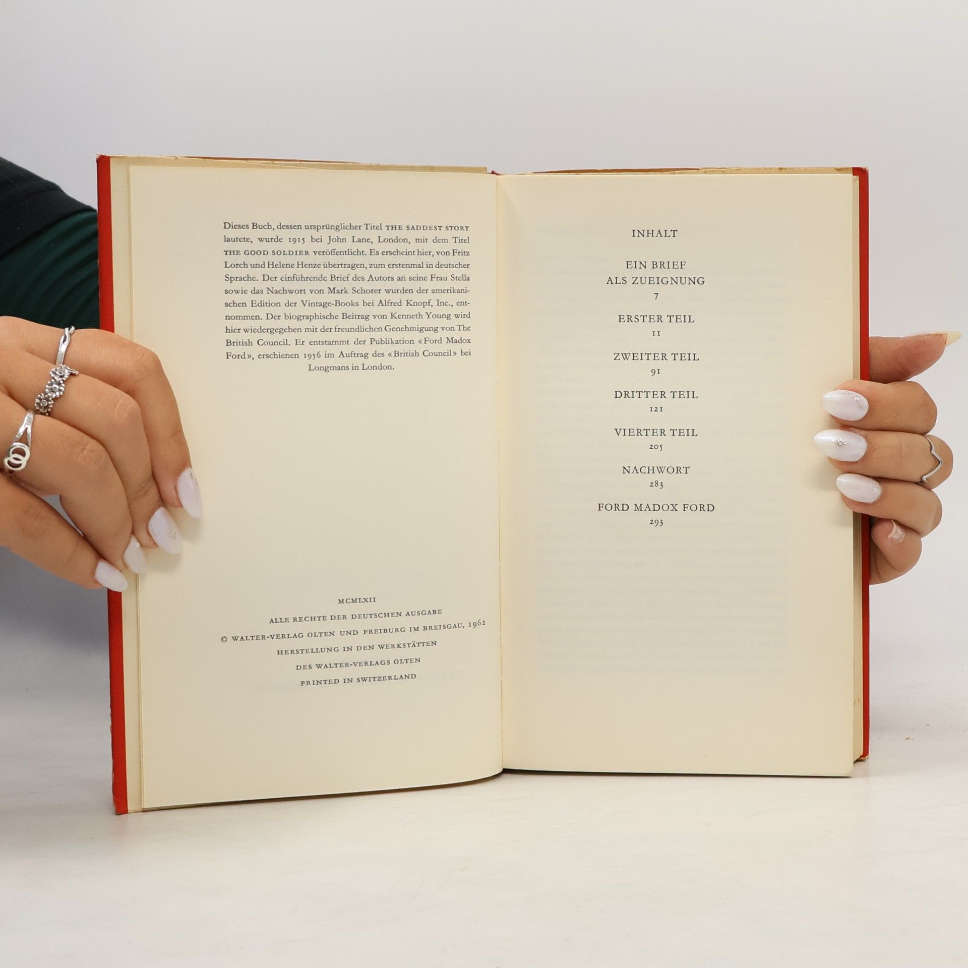 Ford Madox Ford Die allertraurigste Geschichte