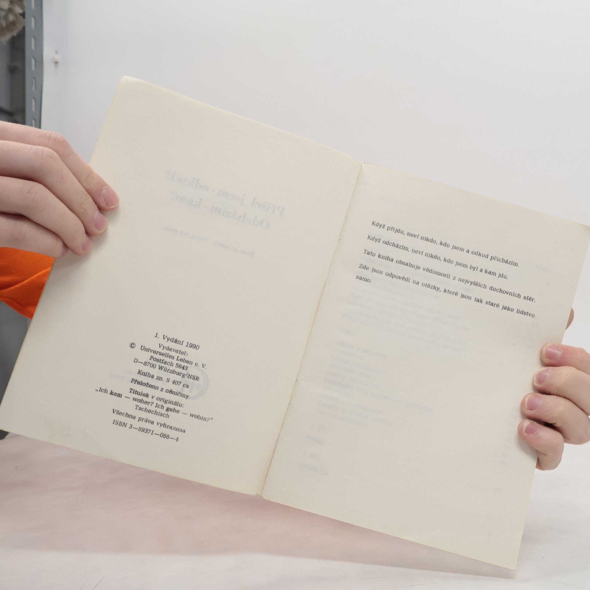 Various authors Přišel jsem - odkud? Odcházím - kam?