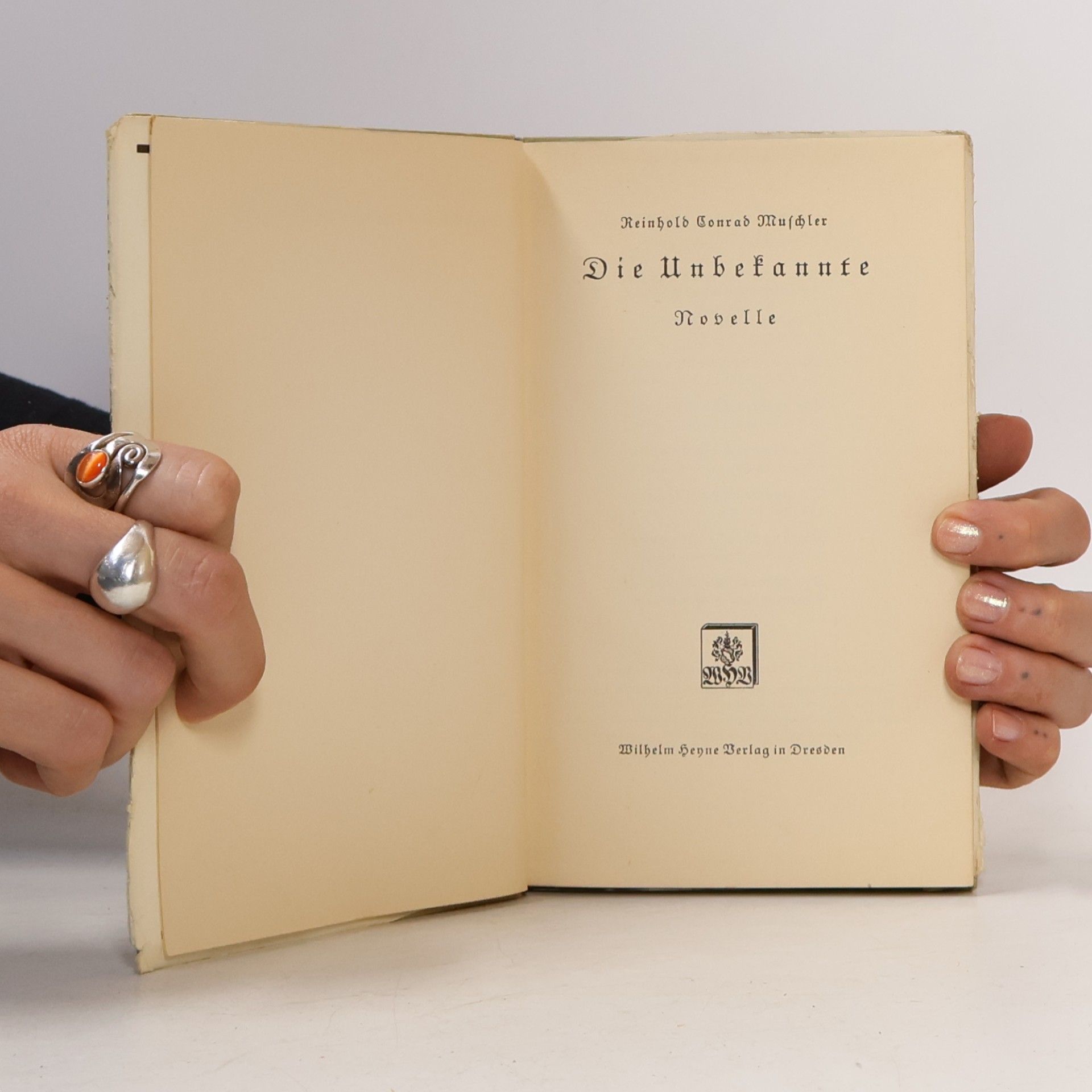 Reinhold Conrad Muschler Die Unbekannte