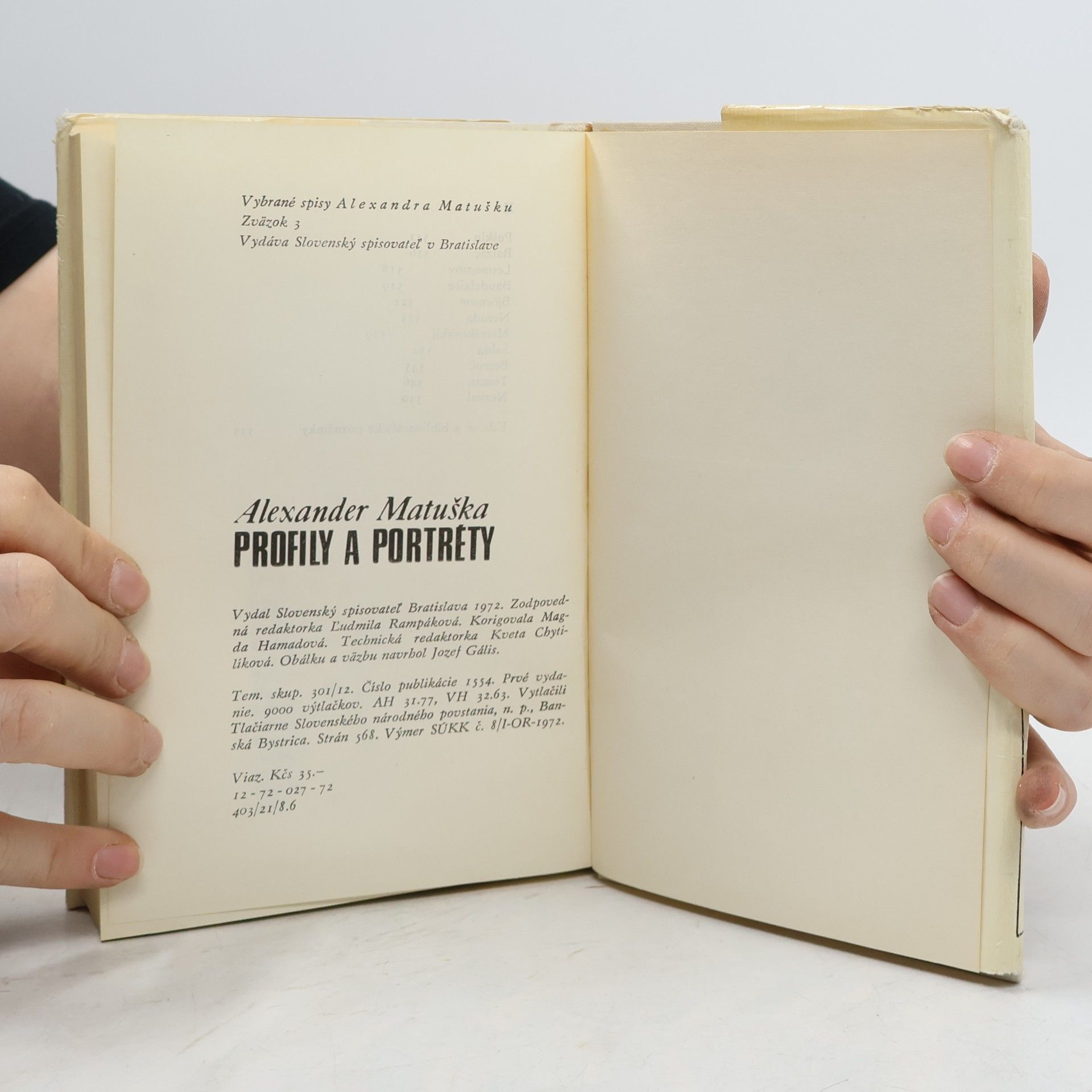 Alexander Matuška Profily a portréty