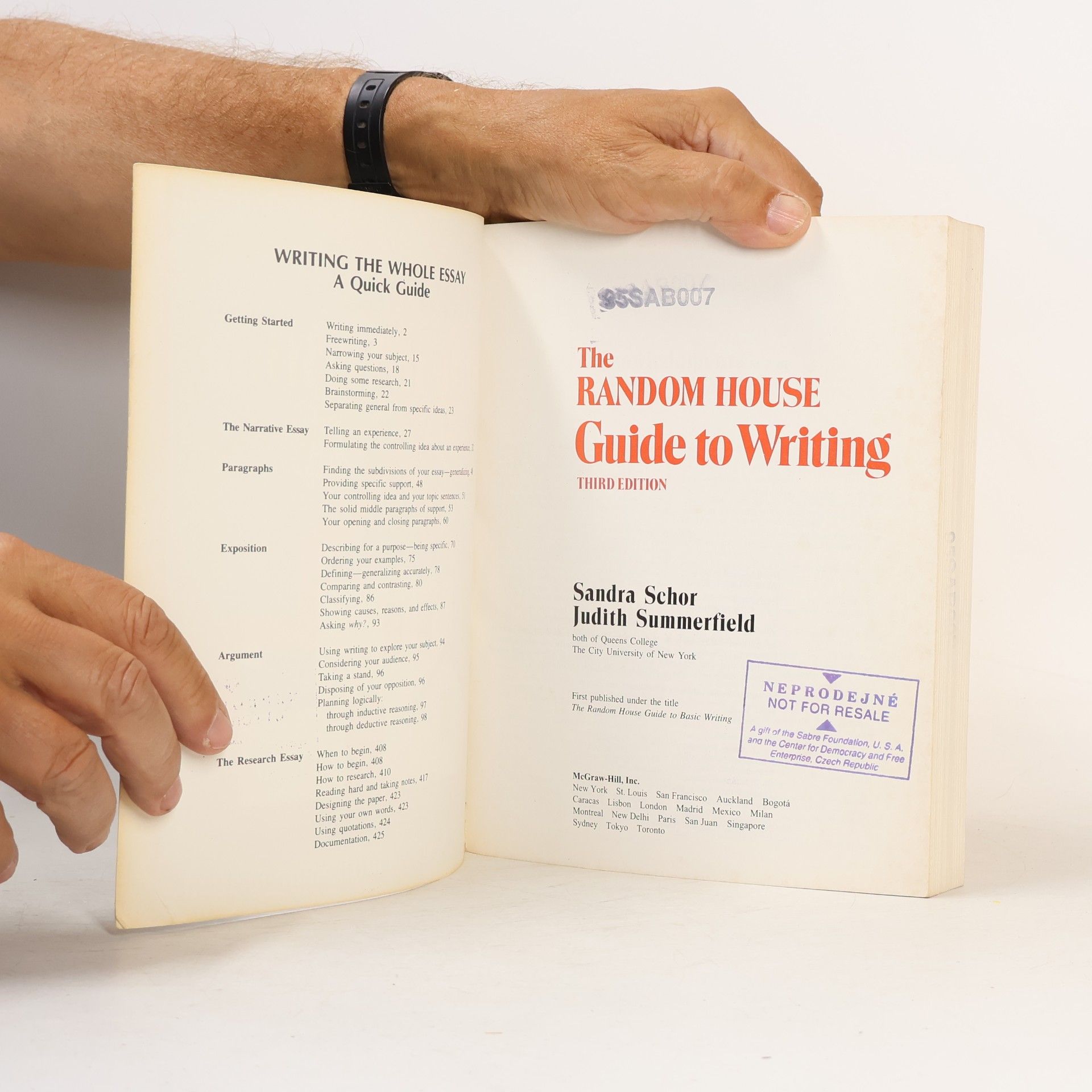 Sandra Schor The Random House Guide to Writing