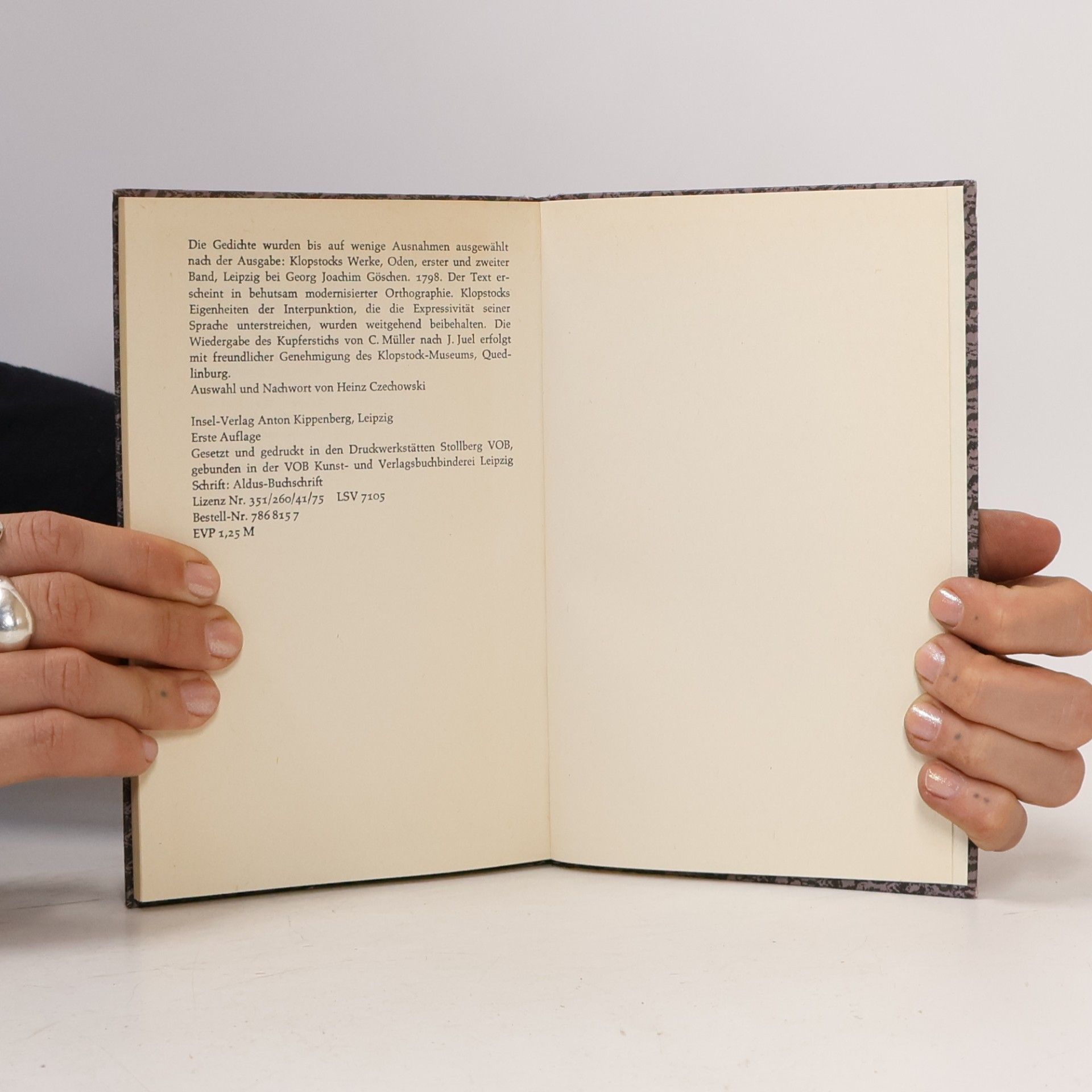 Friedrich Gottlieb Klopstock An Freund und Feind