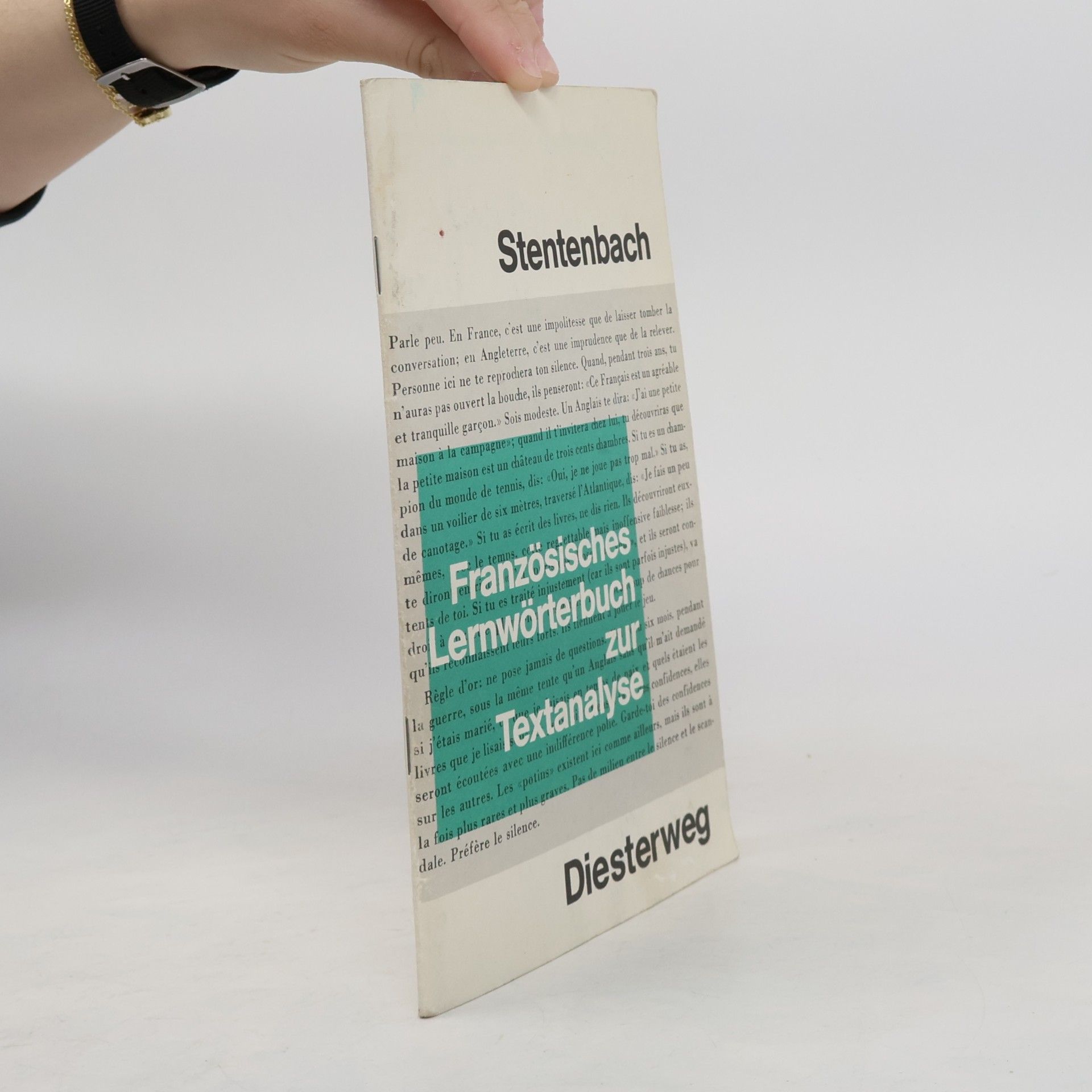 Bernhard Stentenbach Französisches Lernwörterbuch zur Textanalyse