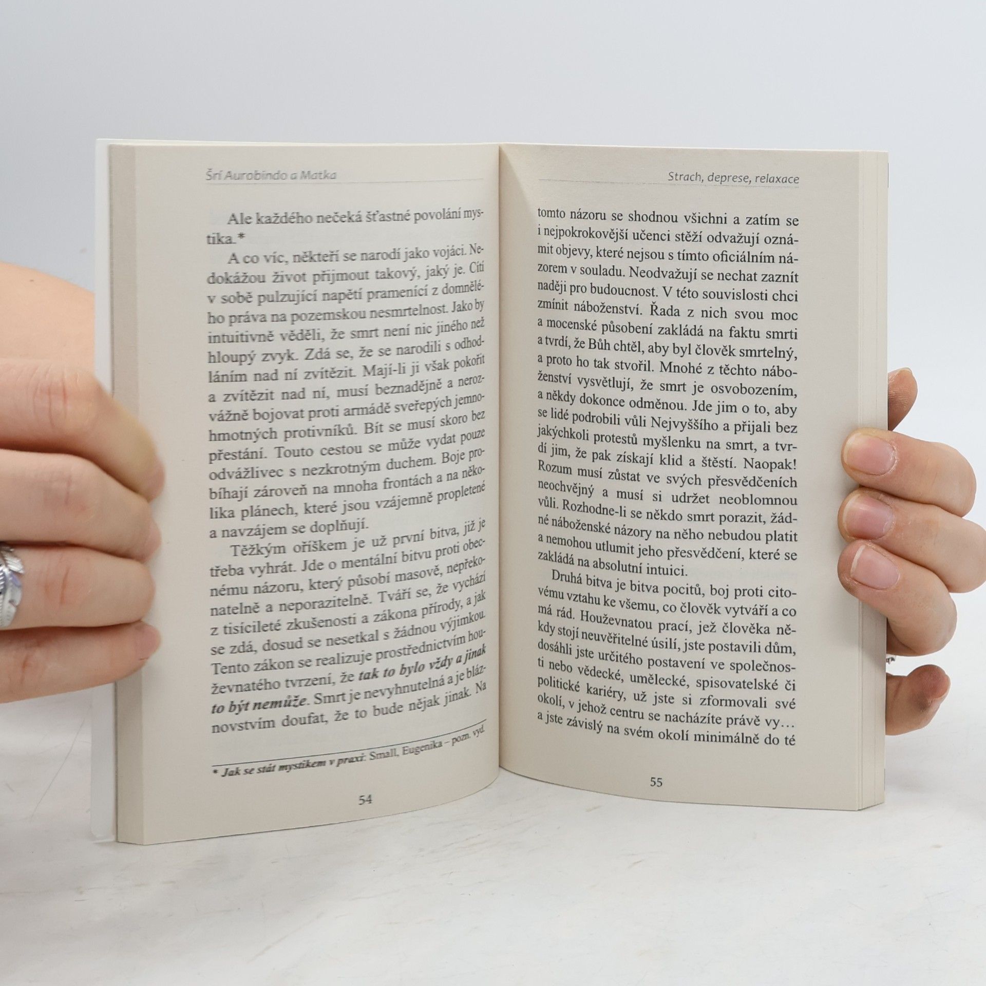 Aurobindo Ghose Strach, deprese, relaxace