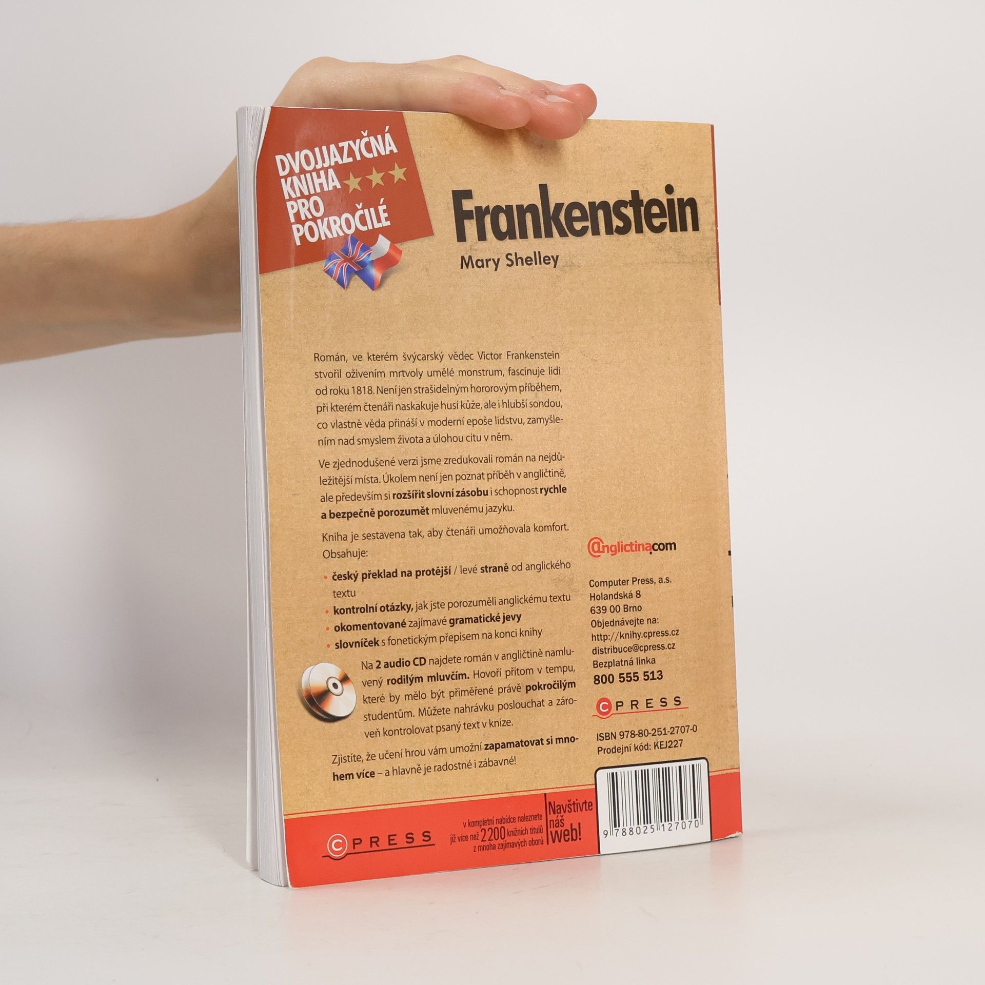 Mary W. Shelley Frankenstein. Dvojjazyčná kniha