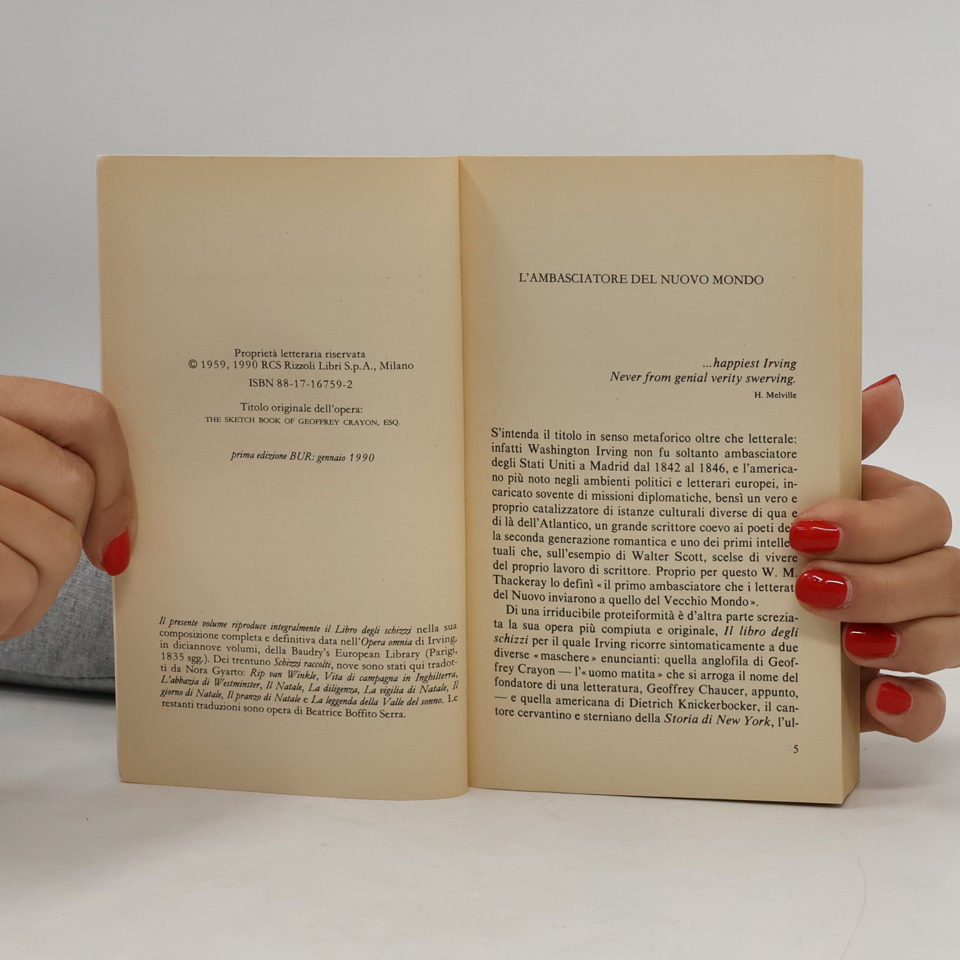 Washington Irving I Classici della BUR: Il libro degli schizzi