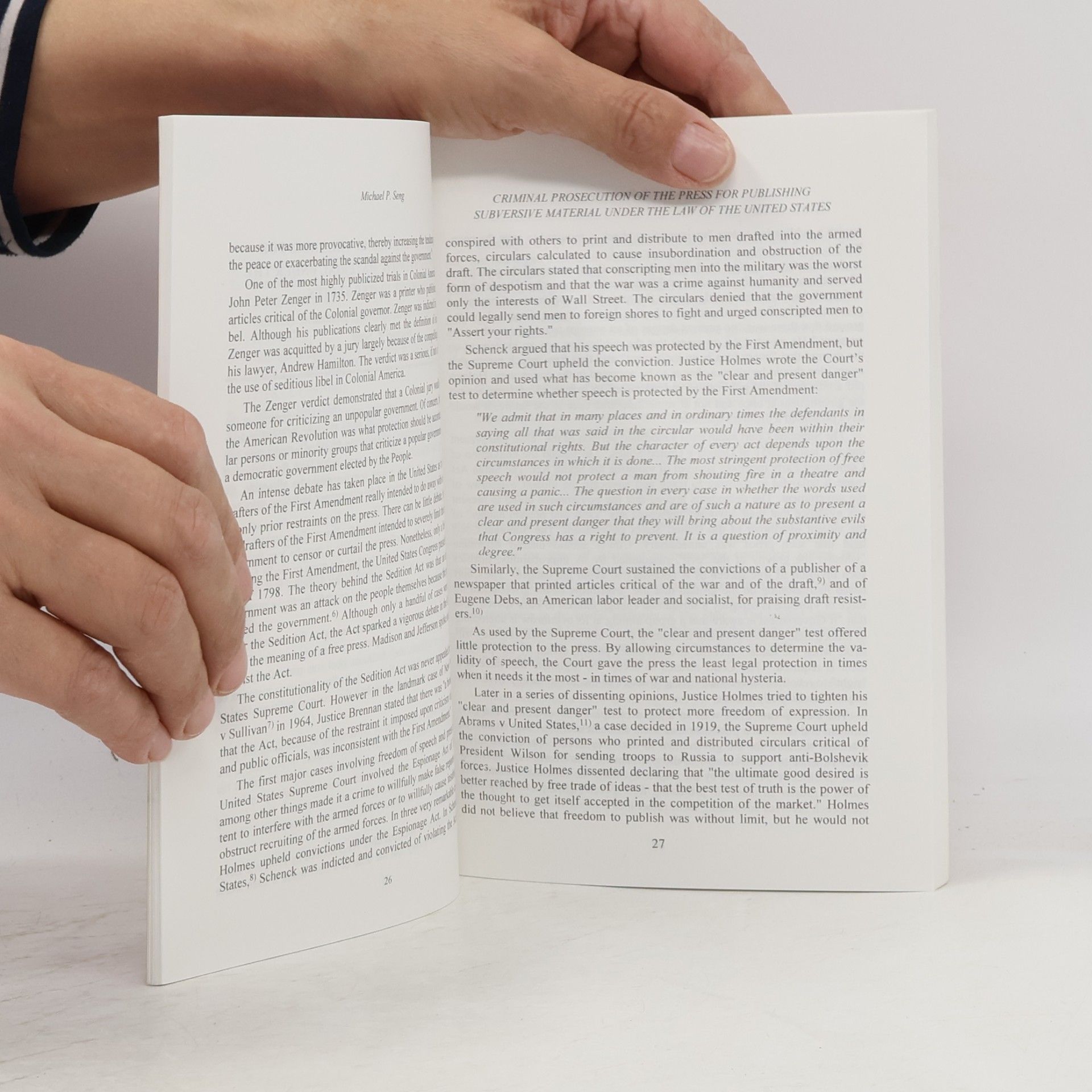 Various authors Freedom of expression and press : proceedings of the scientific conference
