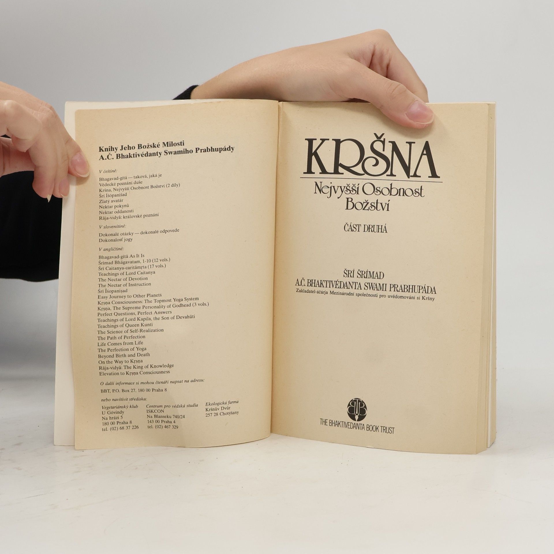 A. C. Bhaktivédánta Svámí Prabhupáda Kršna, nejvyšší osobnost božství II.
