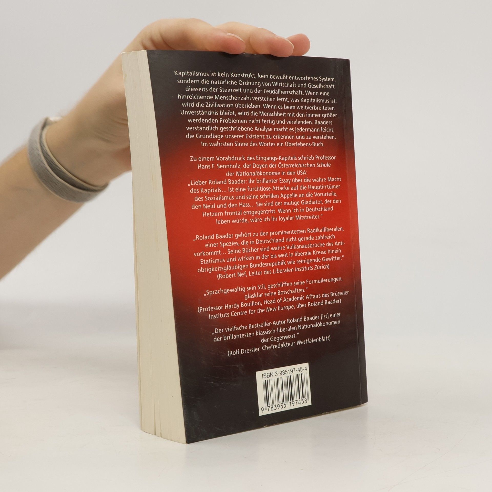 Roland Baader Das Kapital am Pranger