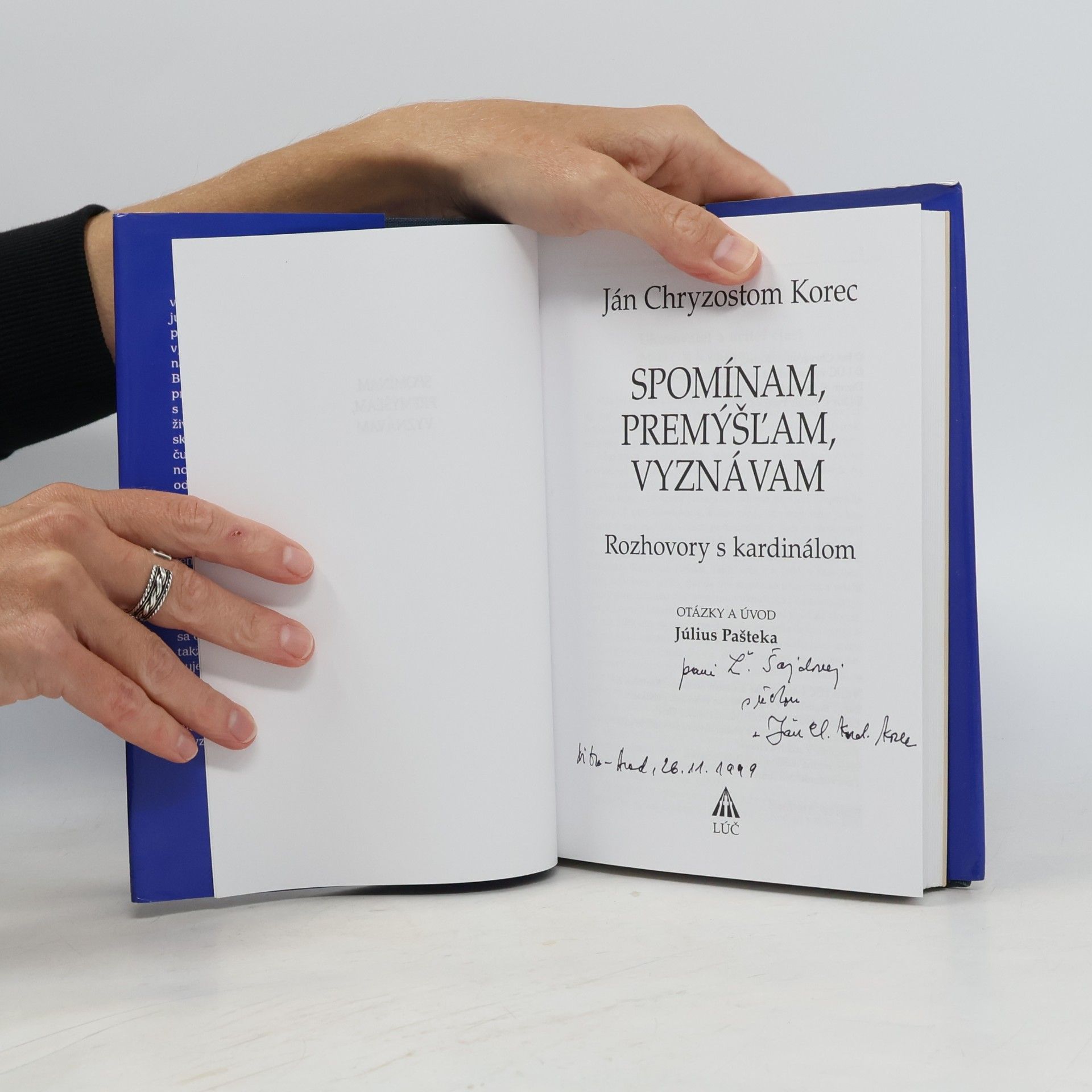 Ján Chryzostom Korec Spomínam, premýšľam, vyznávam : rozhovory s kardinálom