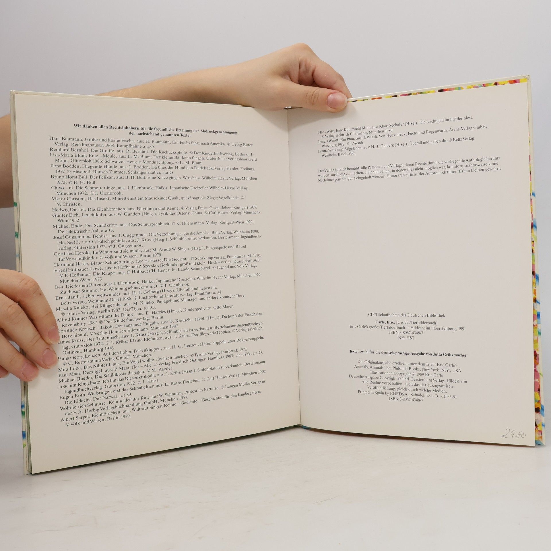 Eric Carle Eric Carles Großes Tierbilderbuch