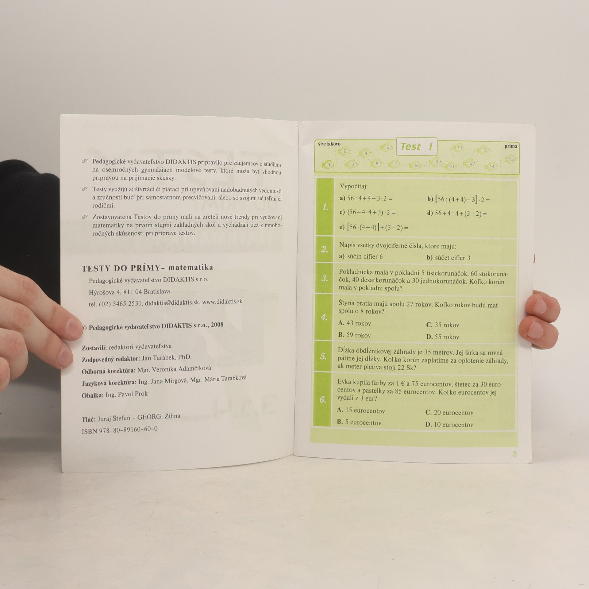 Various authors Testy do prímy - Matematika