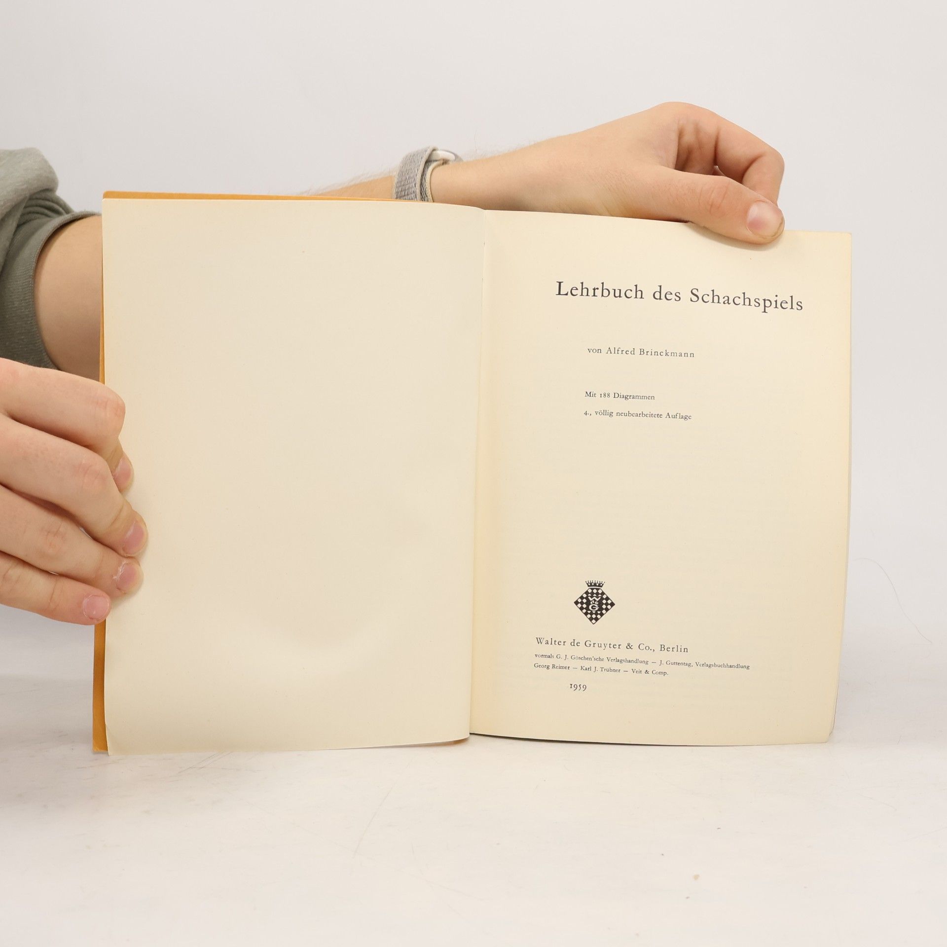 Alfred Brinckmann Lehrbuch des Schachspiels