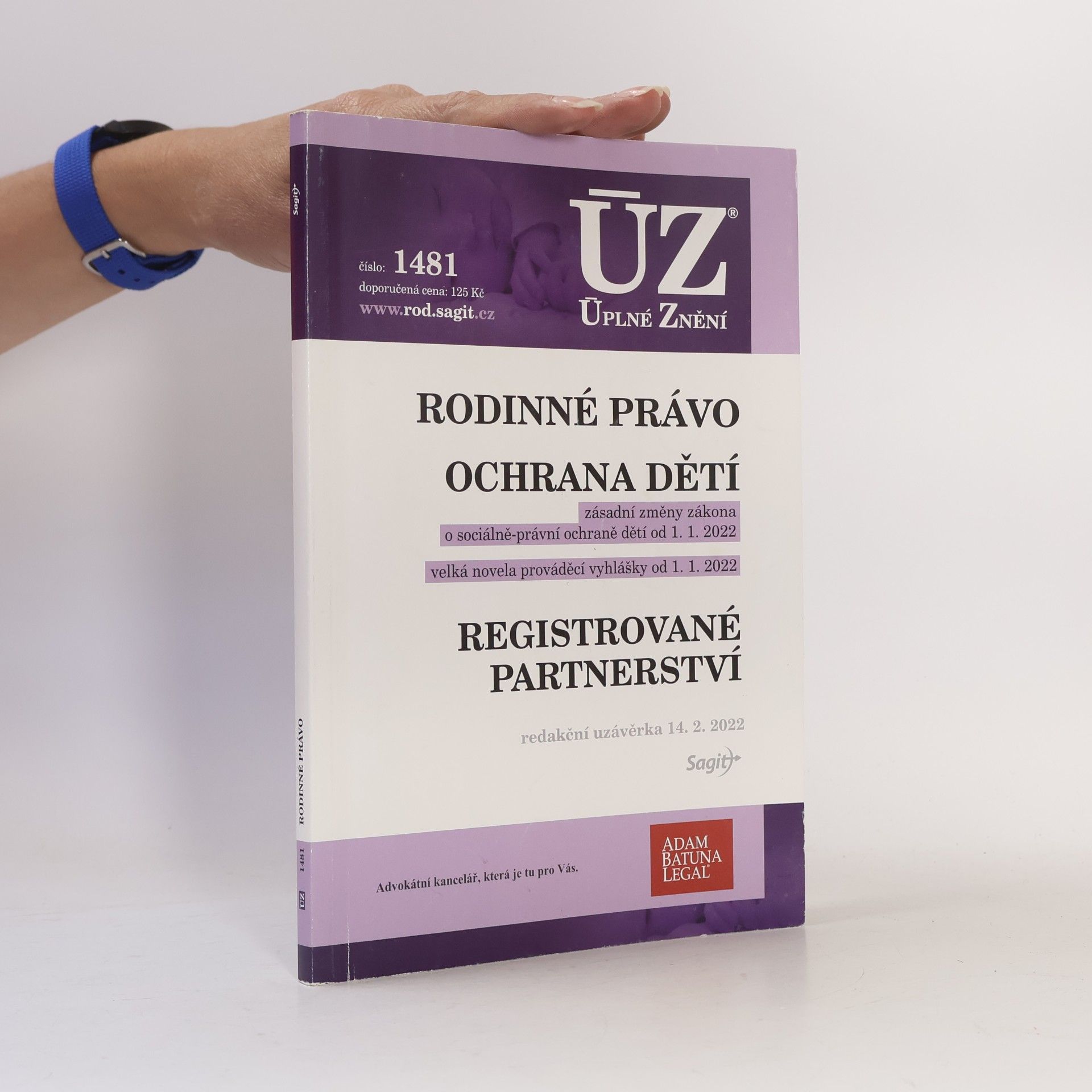 Kolektiv autorů ÚZ 1481 Rodinné právo ochrana dětí: registrované partnerství