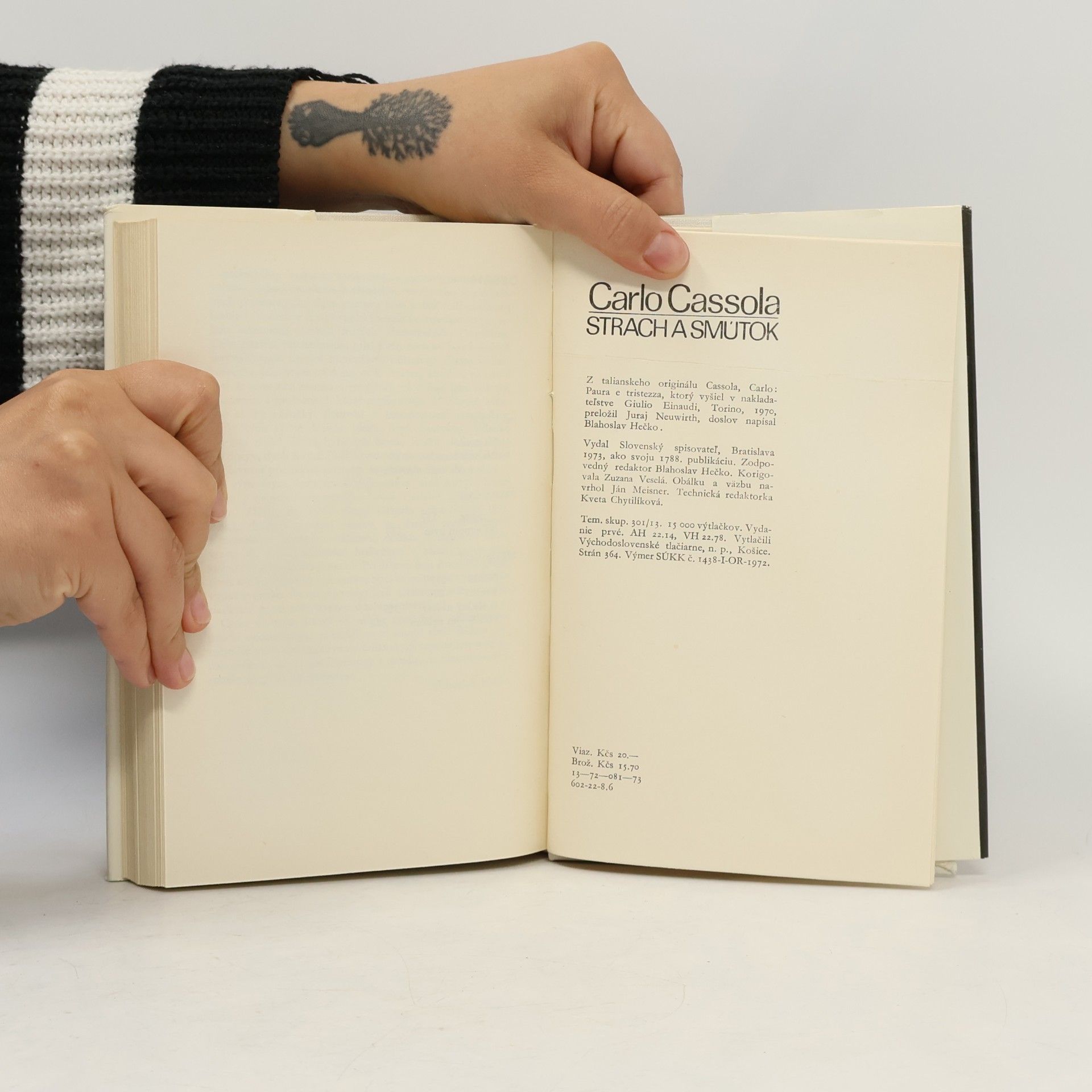Carlo Cassola Strach a smútok