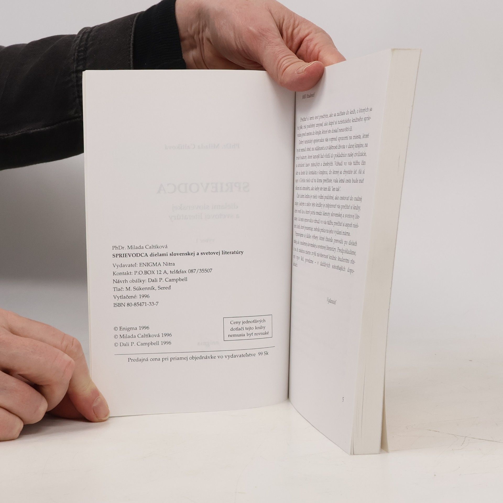 Milada Caltíková Sprievodca dielami slovenskej a svetovej literatúry. Výber 1