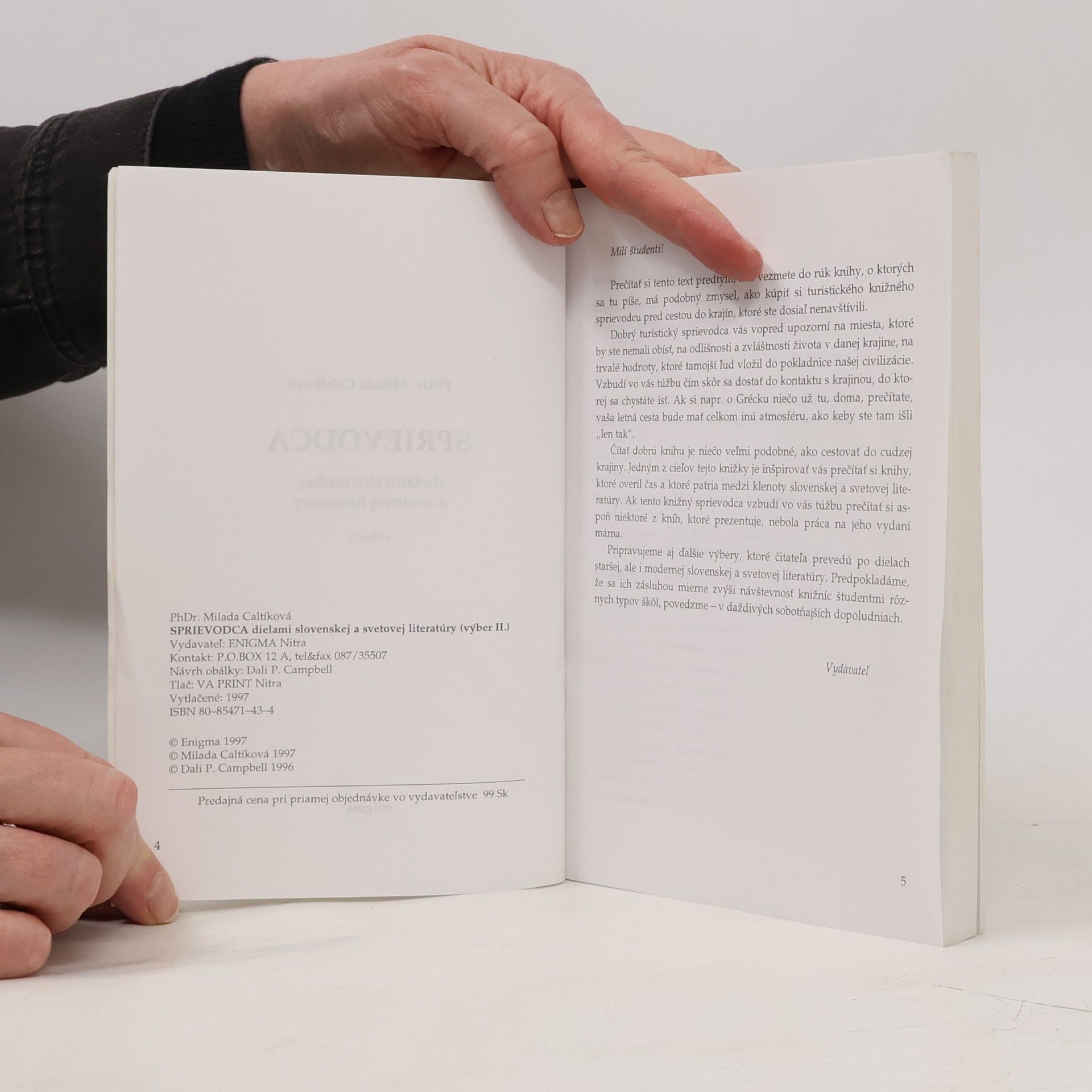 Phdr. Milada Caltíková Sprievodca dielami slovenskej a svetovej literatúry (výber II.)