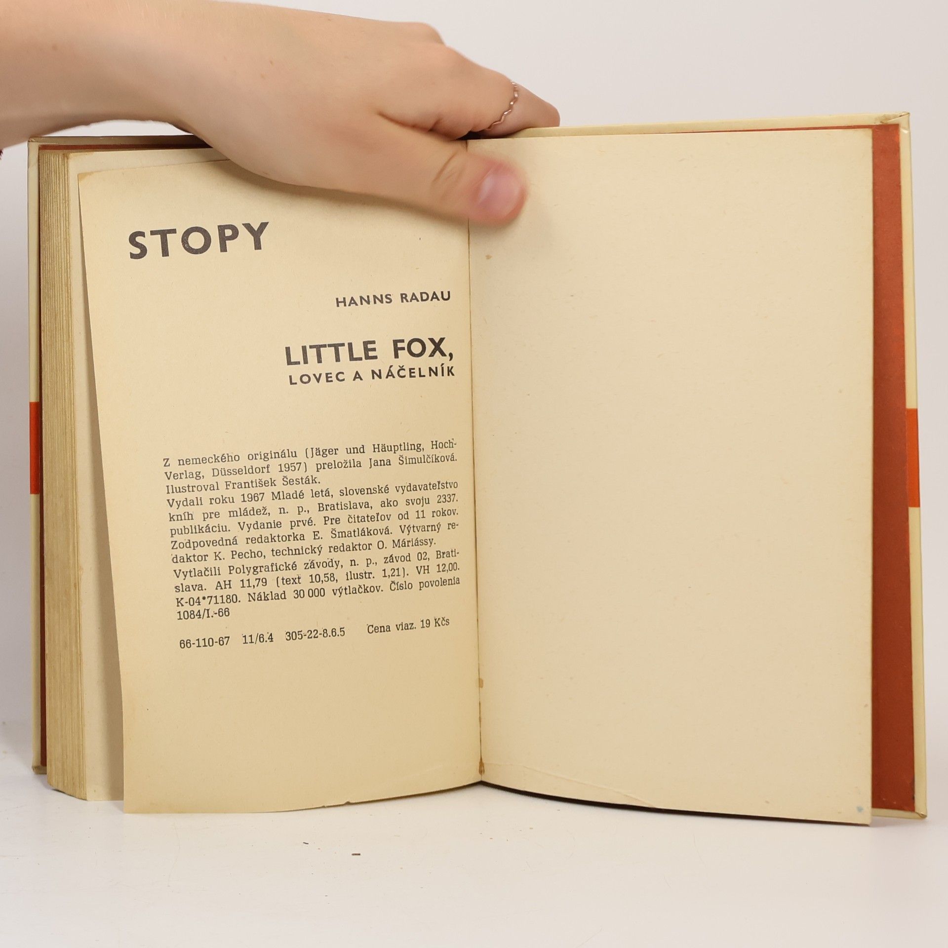 Hanns Radau Little Fox, lovec a náčelník