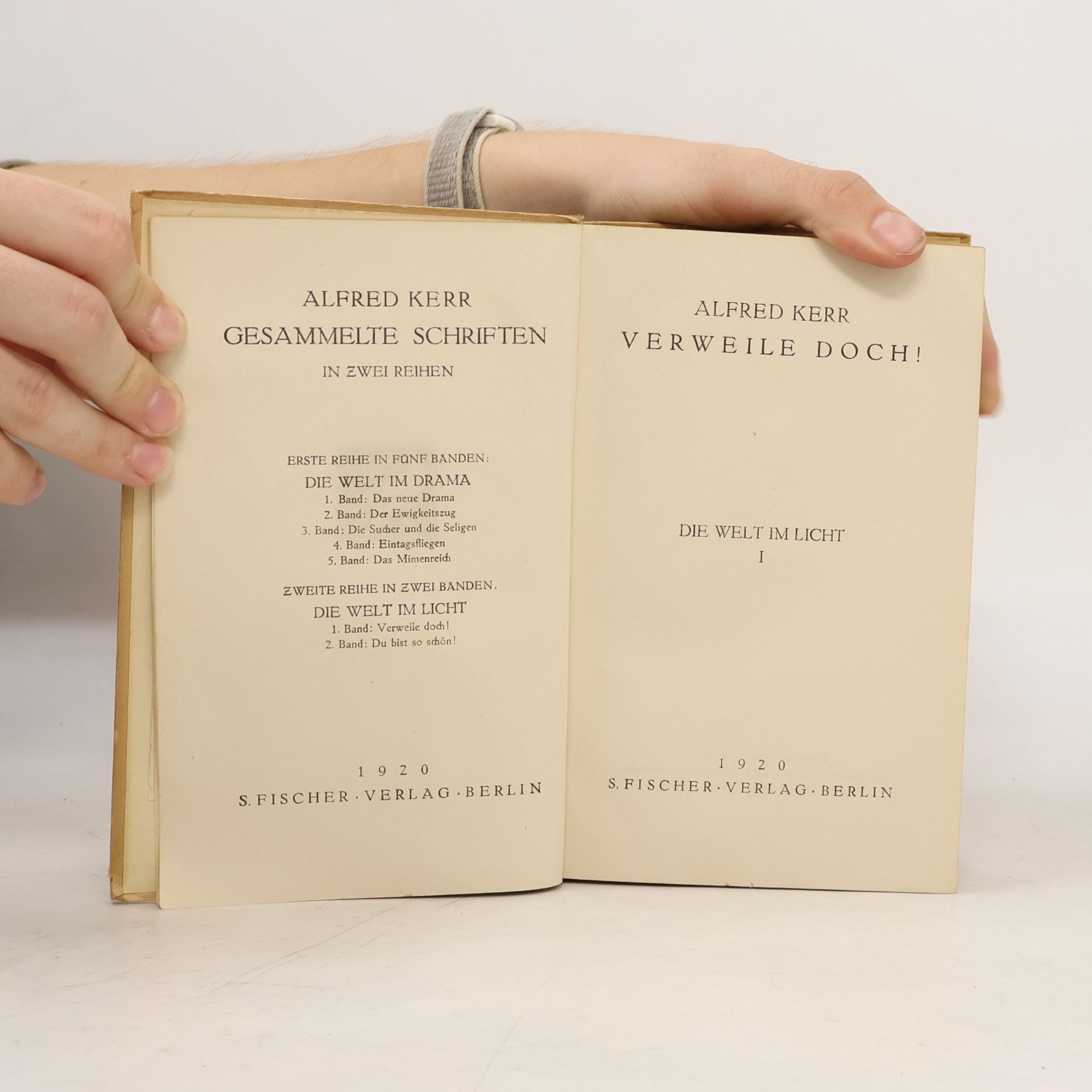 Alfred Kerr Gesammelte Schriften 1: Die Welt im Licht