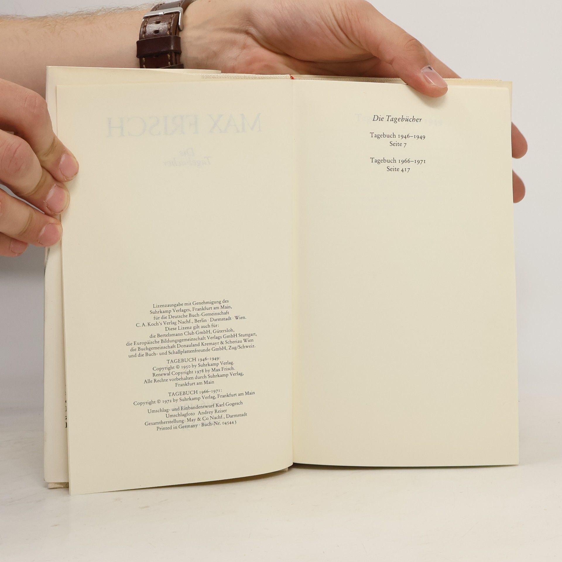 Max Frisch Die Tagebücher