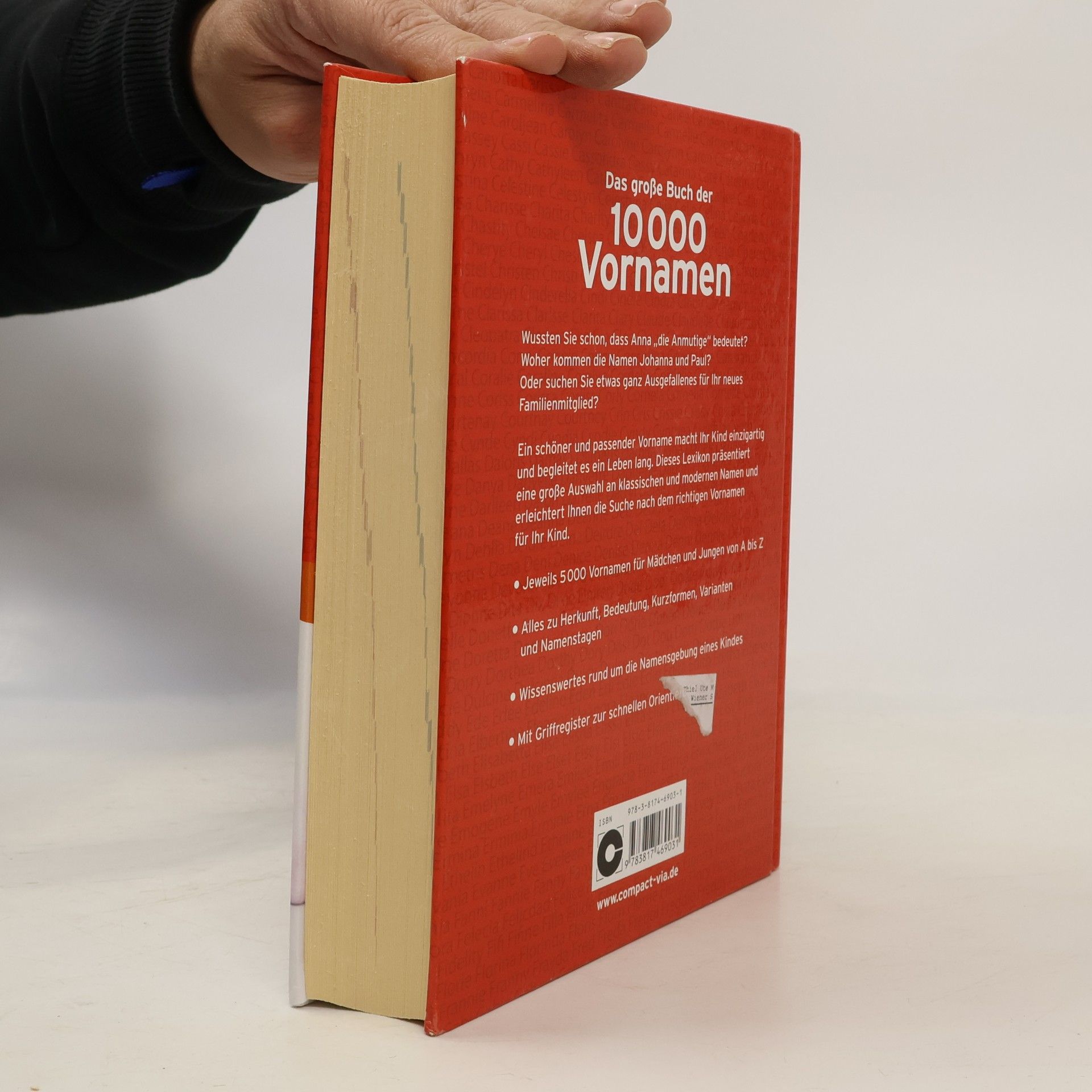 Jennifer Willms Das große Buch der 10000 Vornamen