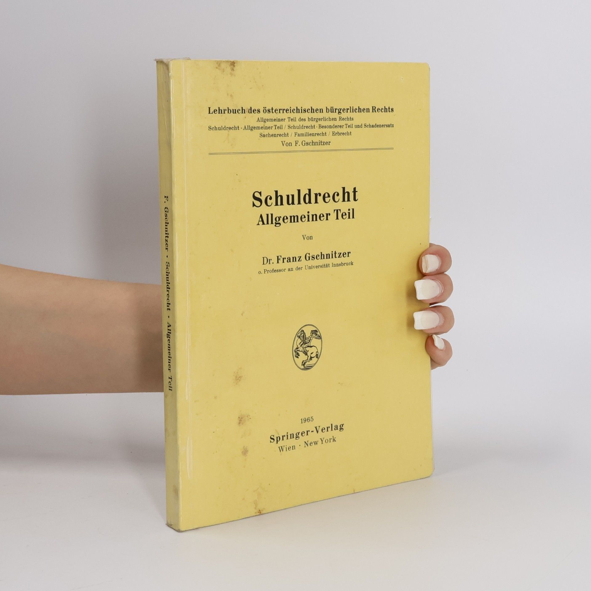 Franz Gschnitzer Schuldrecht allgemeiner Teild