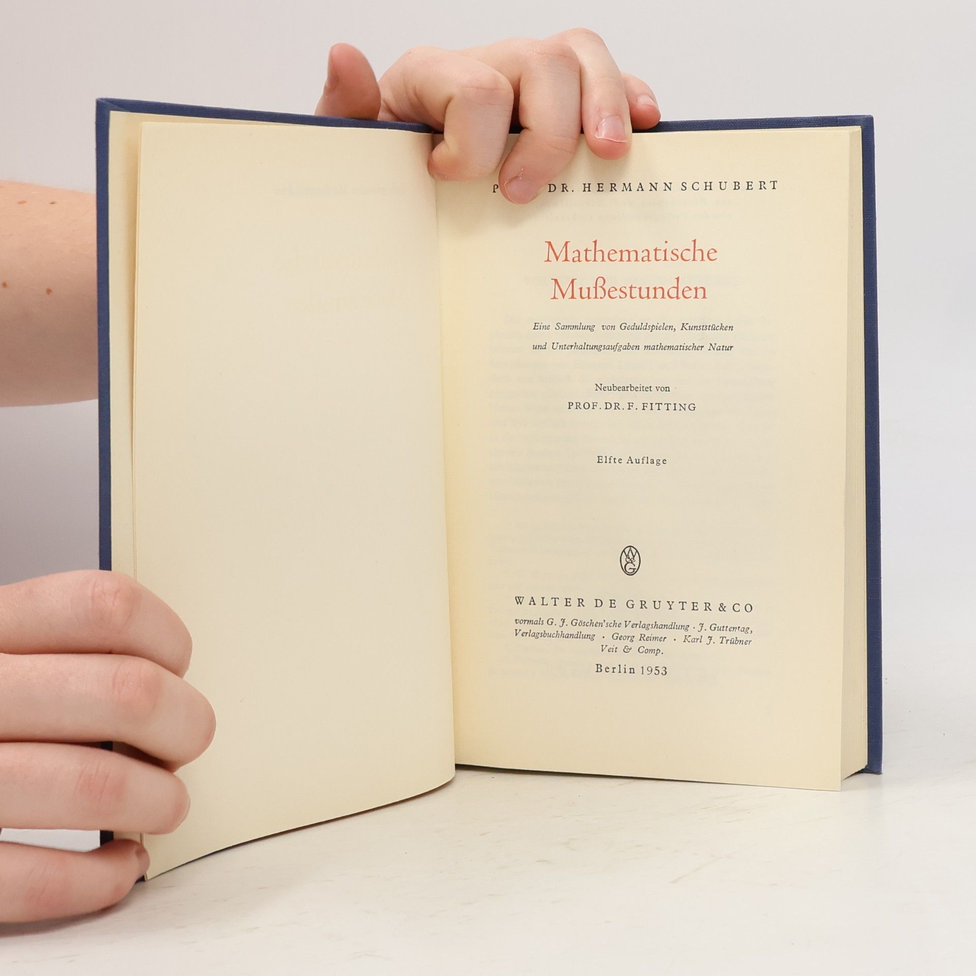 Hermann Schubert Mathematische Mußestunden