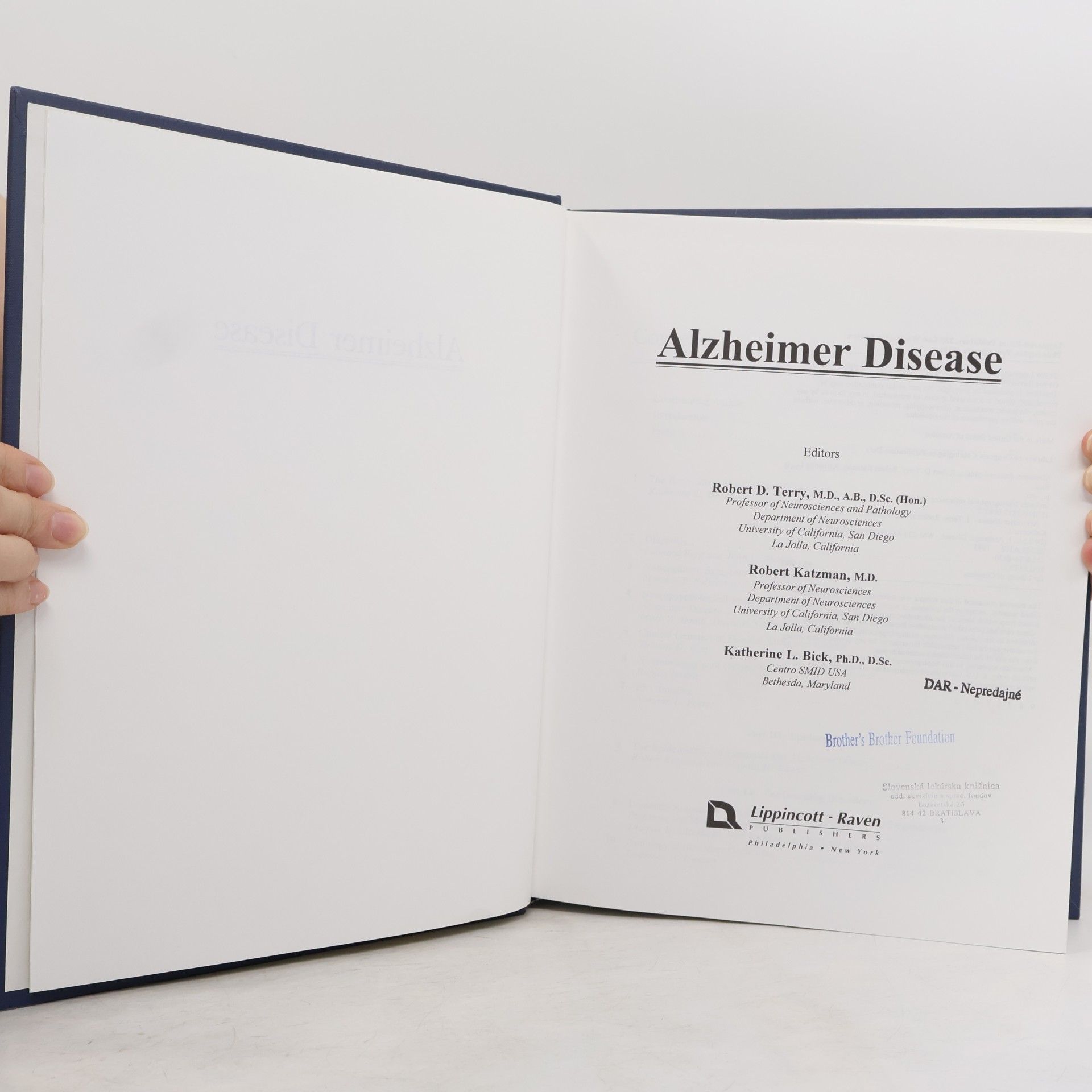 Robert D. Terry Alzheimer Disease