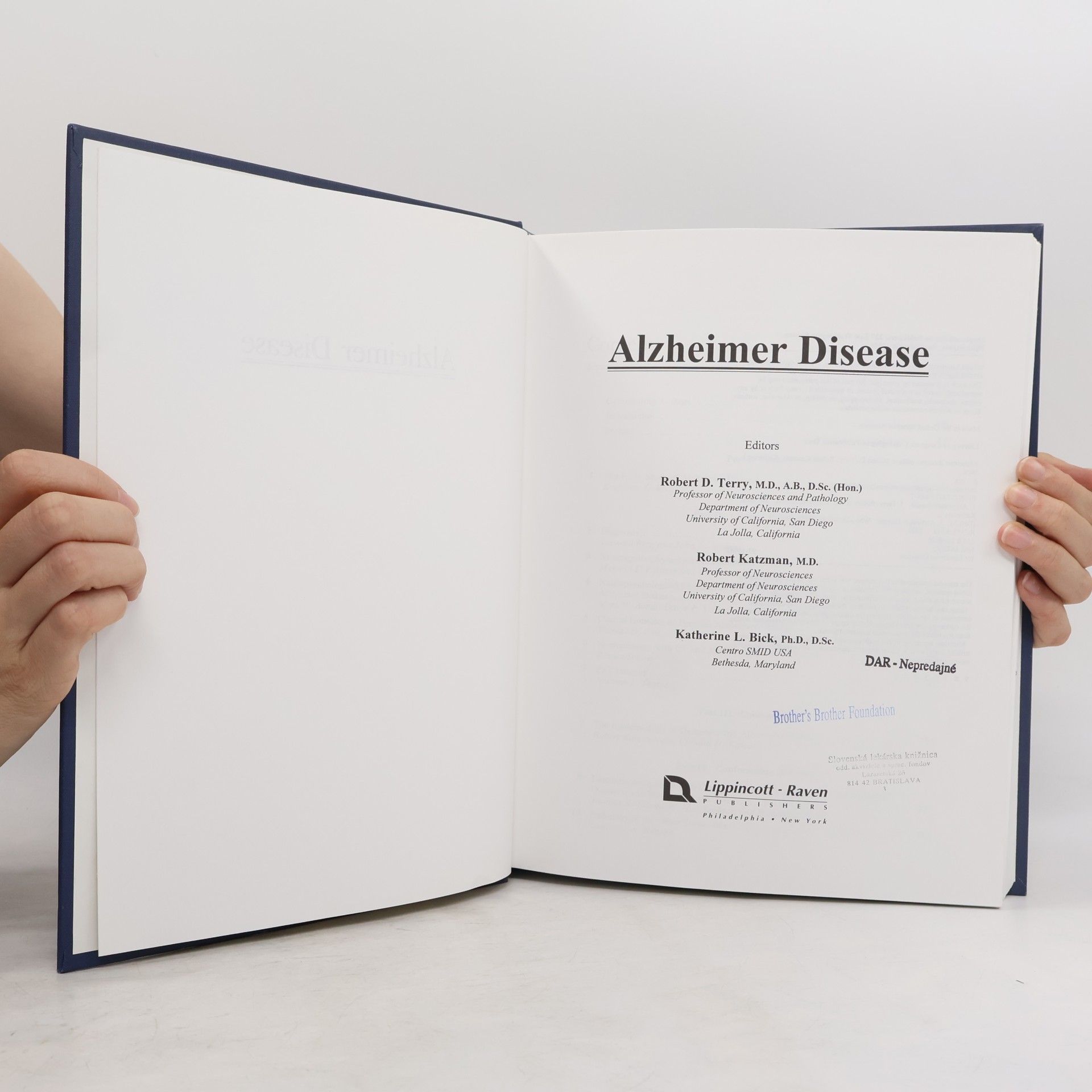 Robert D. Terry Alzheimer Disease