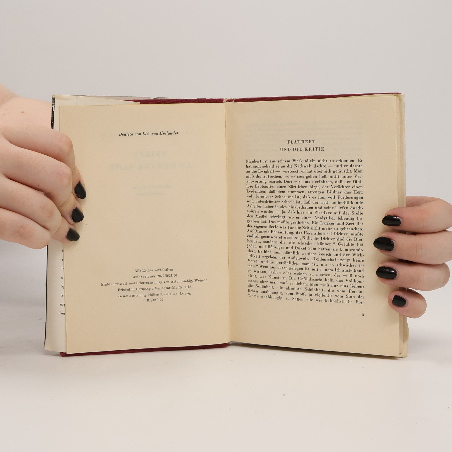 Gustave Flaubert Briefe an George Sand
