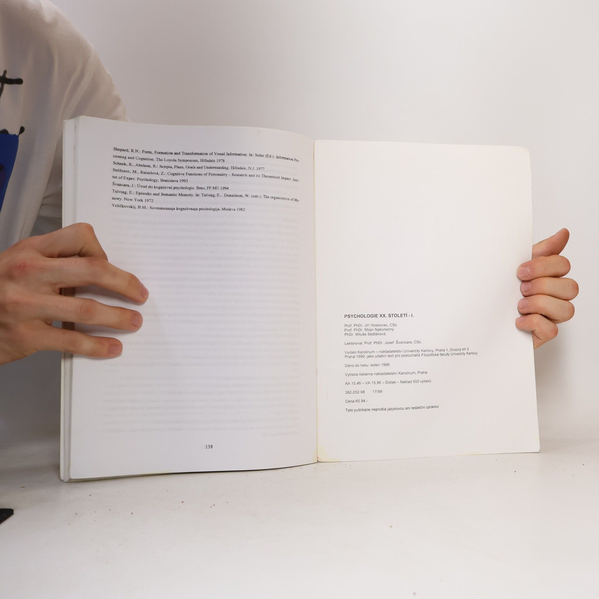 Jiří Hoskovec Psychologie XX. století I.