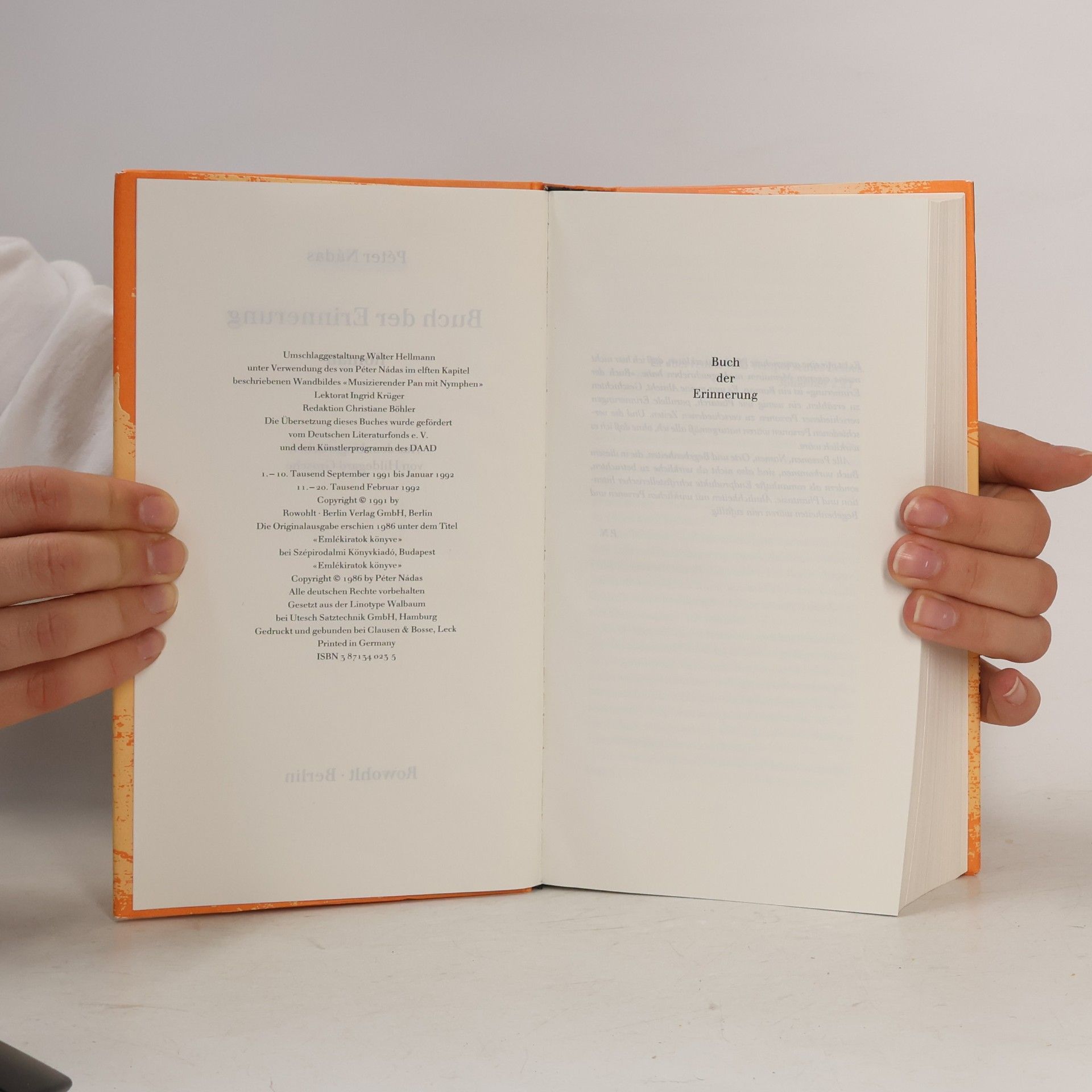 Péter Nádas Buch der Erinnerung