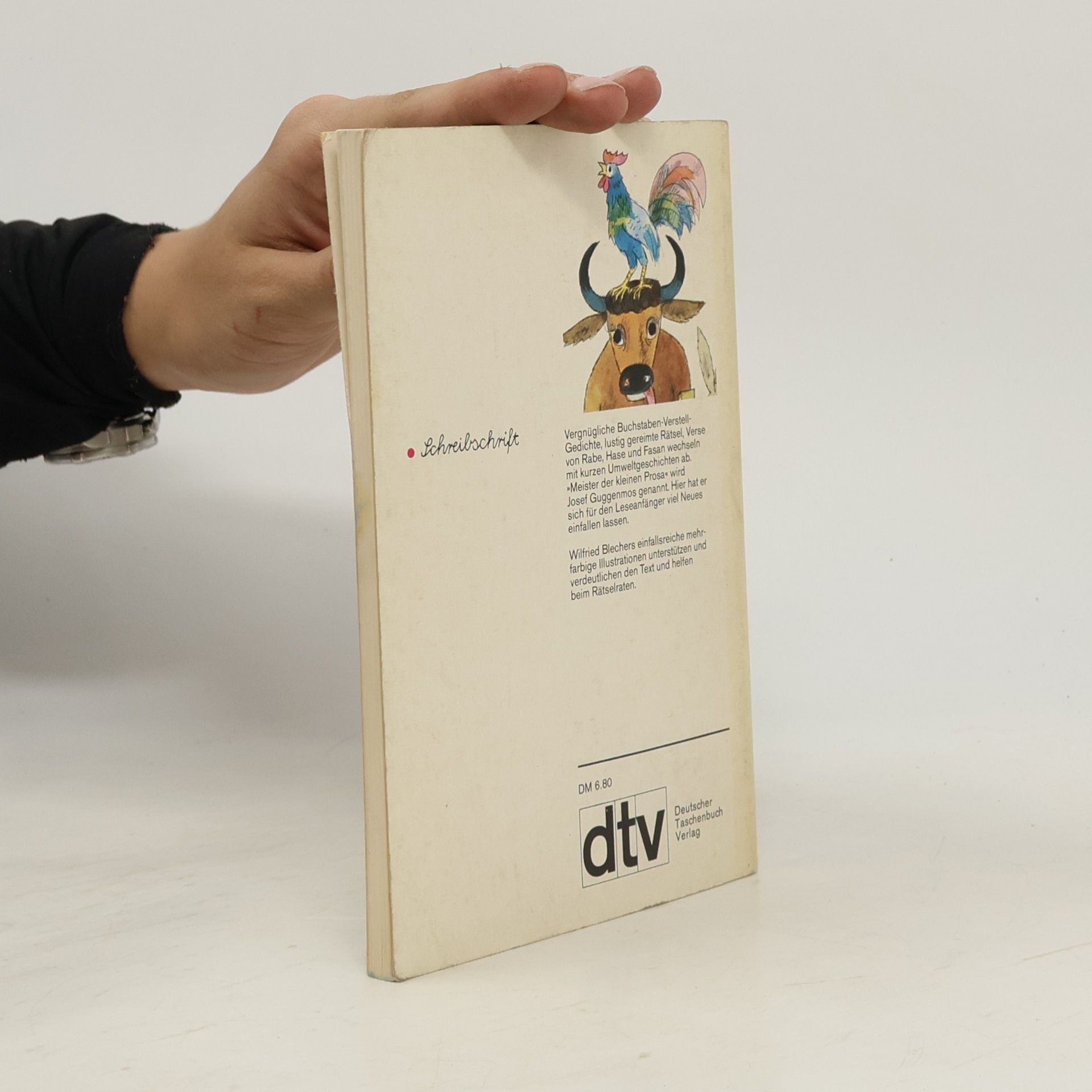 Josef Guggenmos dtv junior Schreibschrift: Der Hase, der Hahn und die Kuh im Kahn