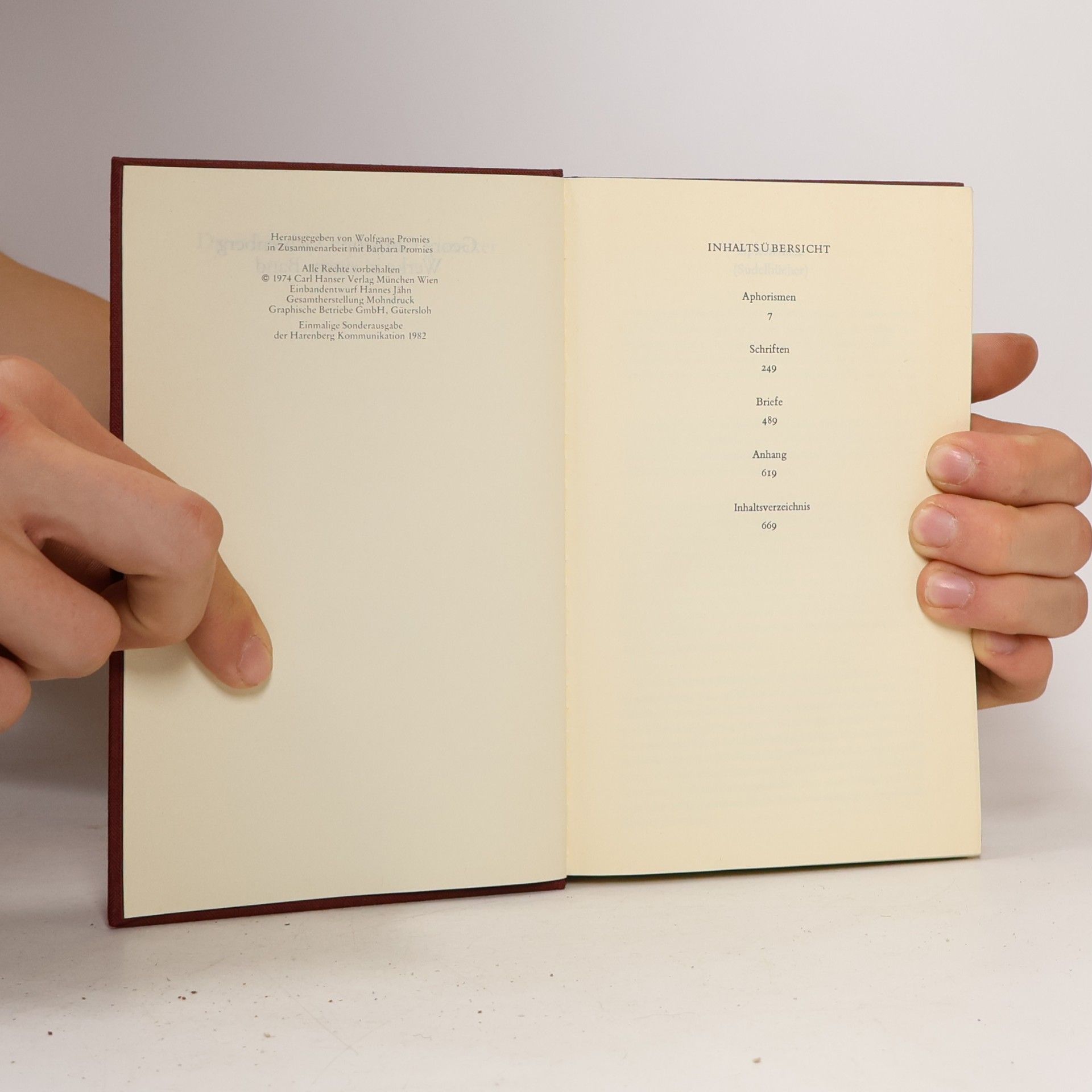 Georg Christoph Lichtenberg Werke in einem Band