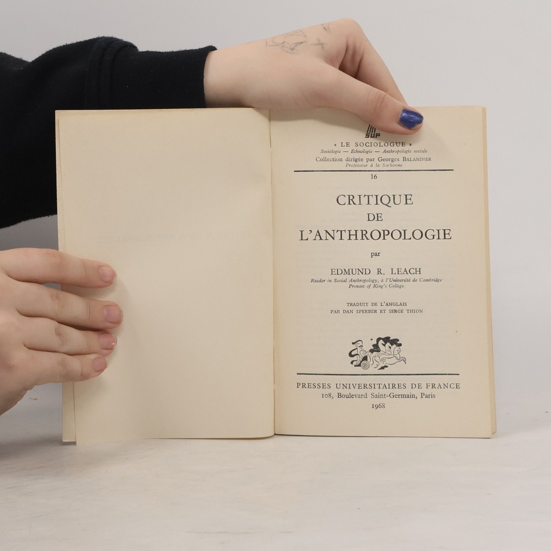 Edmund Leach Critique de l'anthropologie