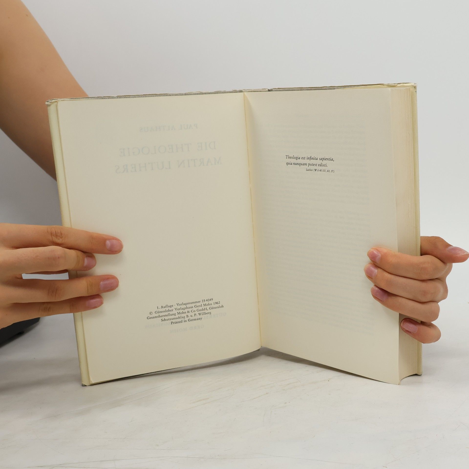 Paul Althaus Die Theologie Martin Luthers